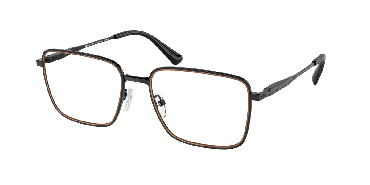 Michael Kors MéRIBEL MK3079 Rectangle Eyeglasses 1005-Shiny Black 56-145-18 - Color Map Black