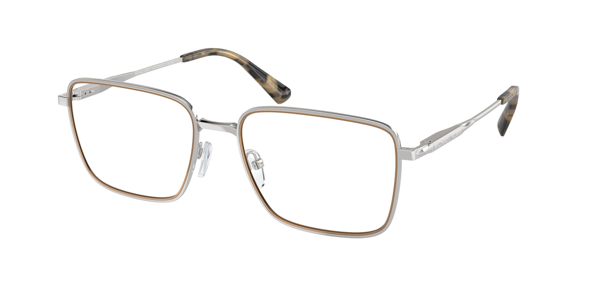 Michael Kors MéRIBEL MK3079 Rectangle Eyeglasses 1893-Shiny Silver 56-145-18 - Color Map Silver
