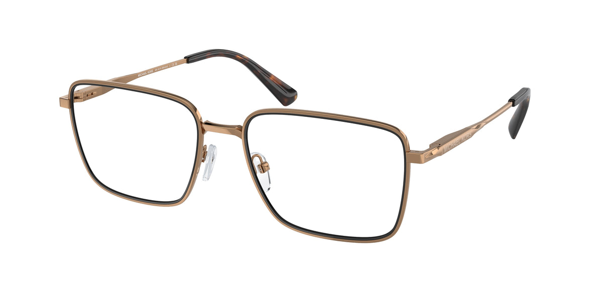 Michael Kors MéRIBEL MK3079 Rectangle Eyeglasses 1899-Shiny Gold 56-145-18 - Color Map Gold