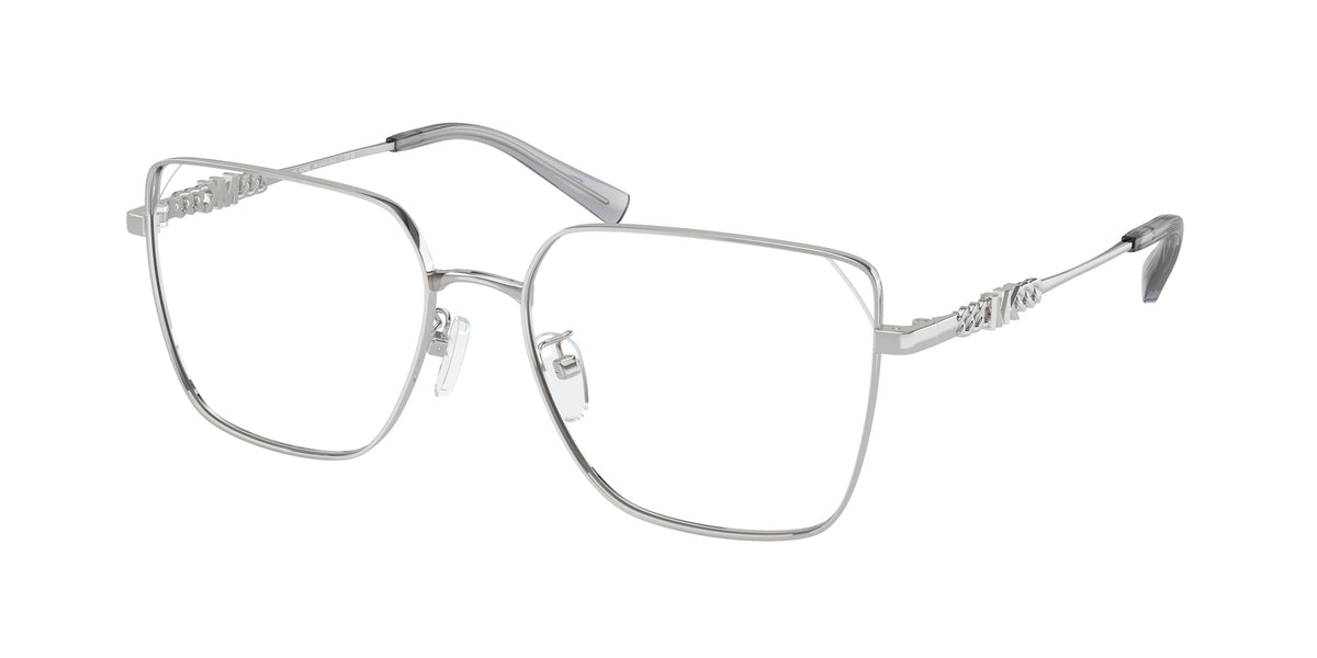 Michael Kors DALI MK3083D Rectangle Eyeglasses 1893-Shiny Silver 56-145-17 - Color Map Silver