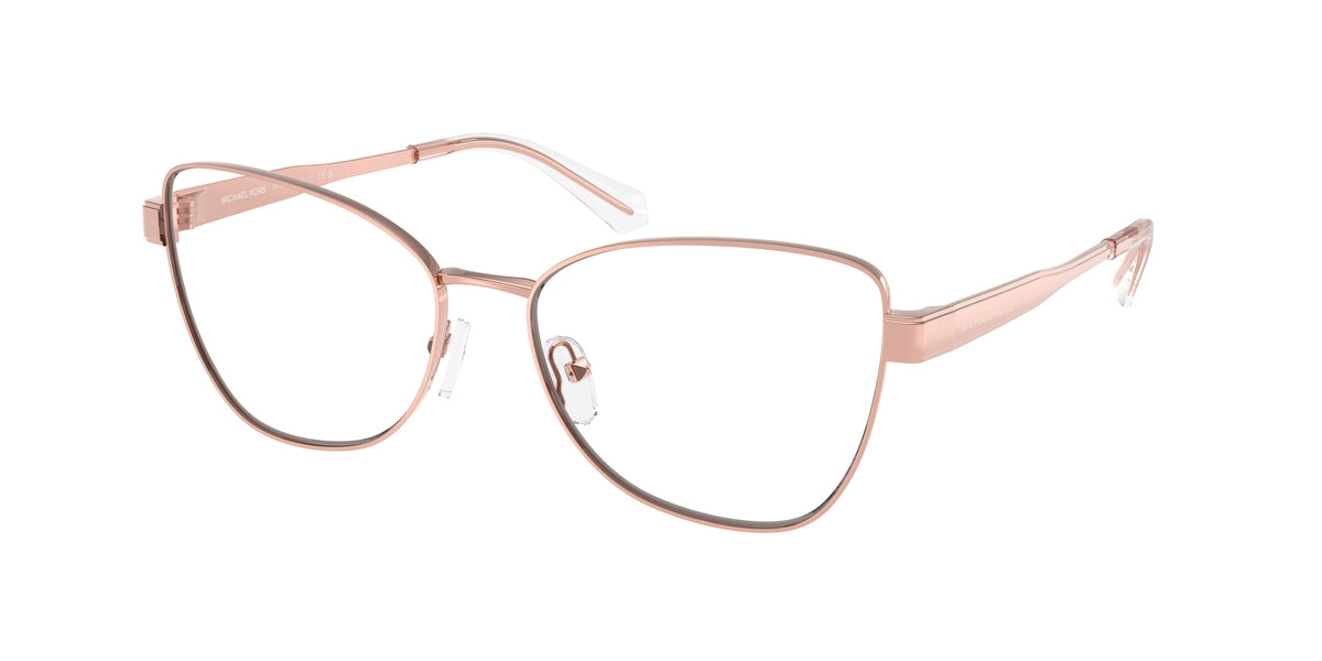 Michael Kors PARIS MK3085 Butterfly Eyeglasses 1108-Rose Gold 56-140-16 - Color Map Gold