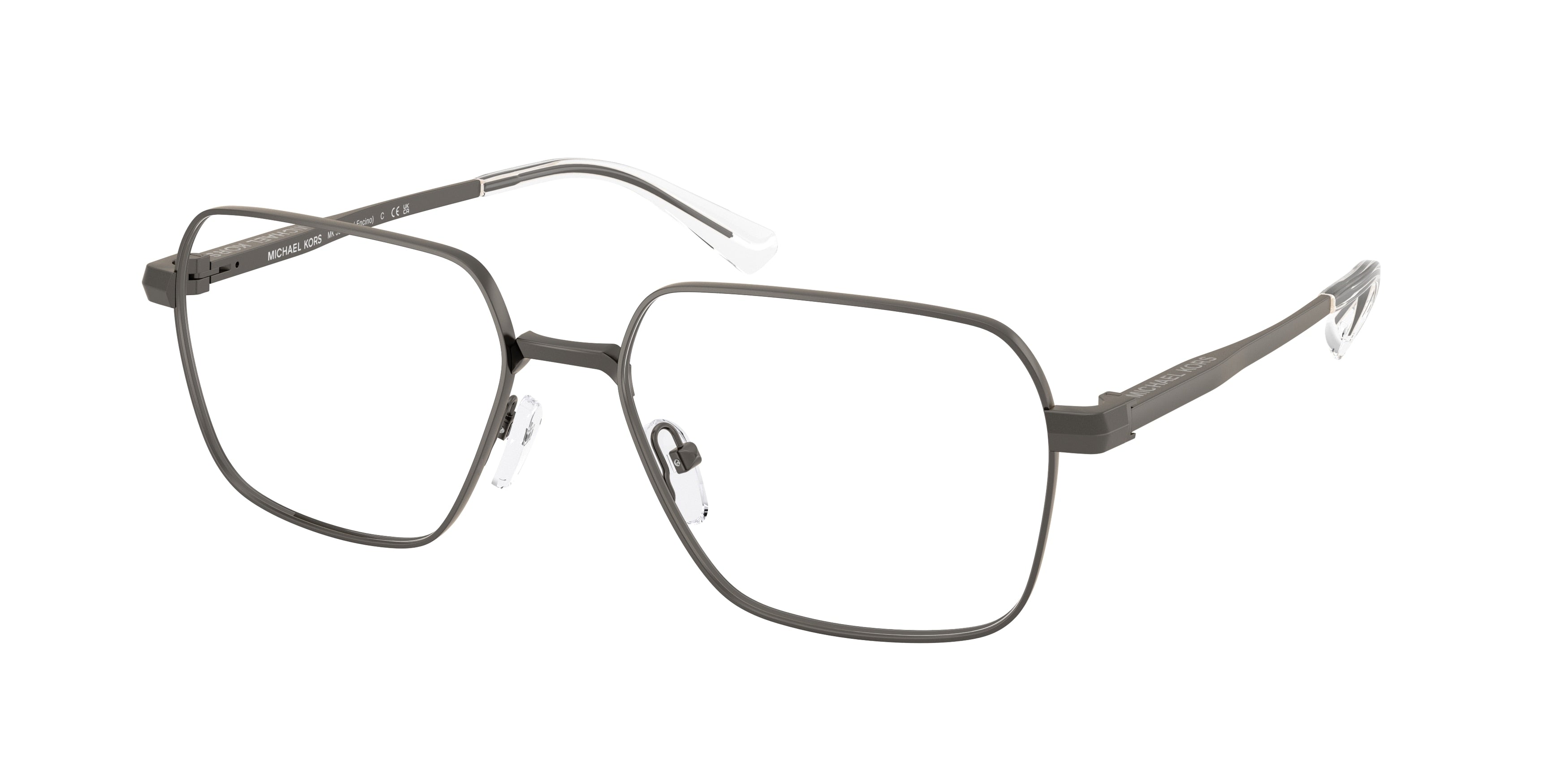 Michael Kors ENCINO MK3093 Square Eyeglasses 1002-Matte Gunmetal 57-145-17 - Color Map Grey