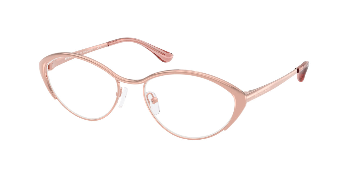 Michael Kors SANTA FE MK3095 Oval Eyeglasses 1108-Rose Gold 55-140-17 - Color Map Gold