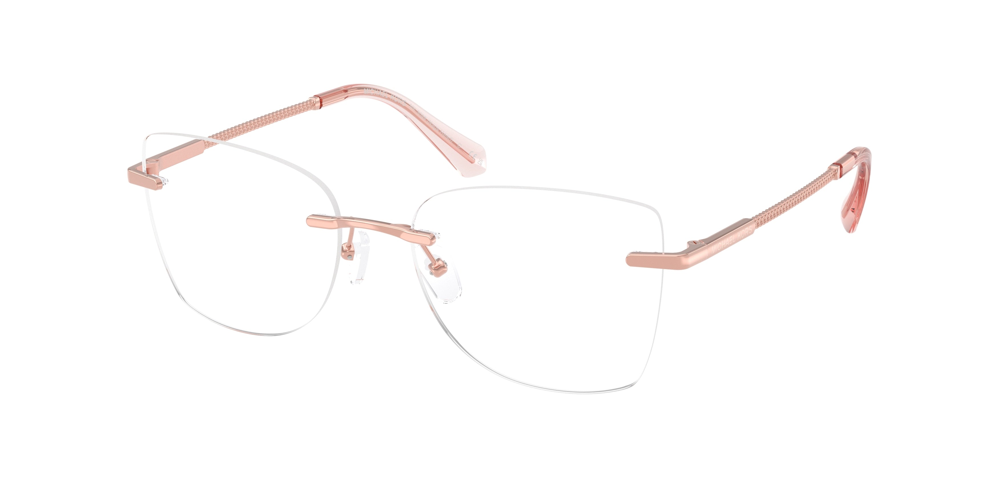 Michael Kors NAGS HEAD MK3099 Square Eyeglasses 1108-Rose Gold 53-140-17 - Color Map Gold