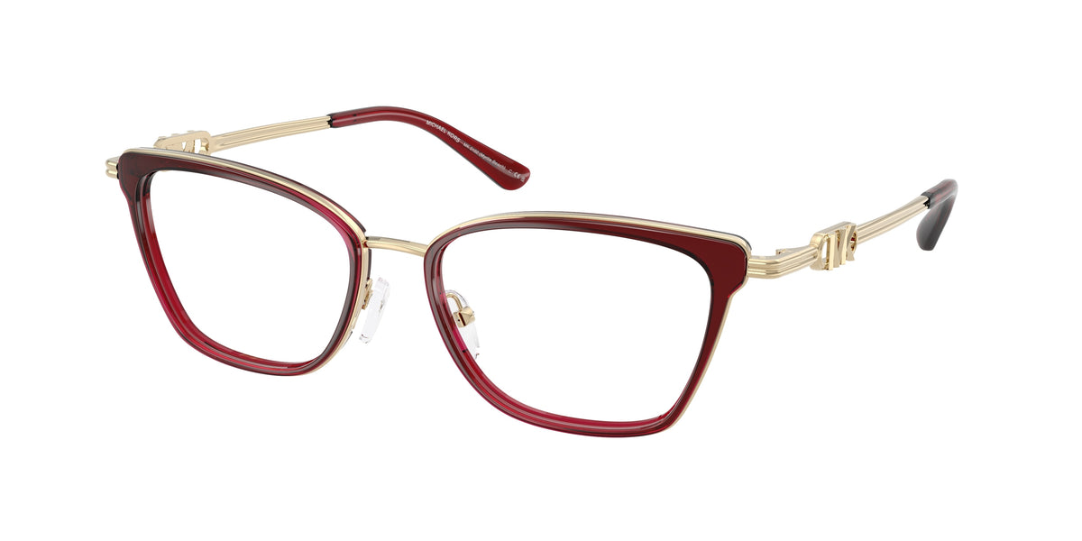 Michael Kors MYRTLE BEACH MK3102 Rectangle Eyeglasses 3949-Cordovan 54-140-17 - Color Map Brown