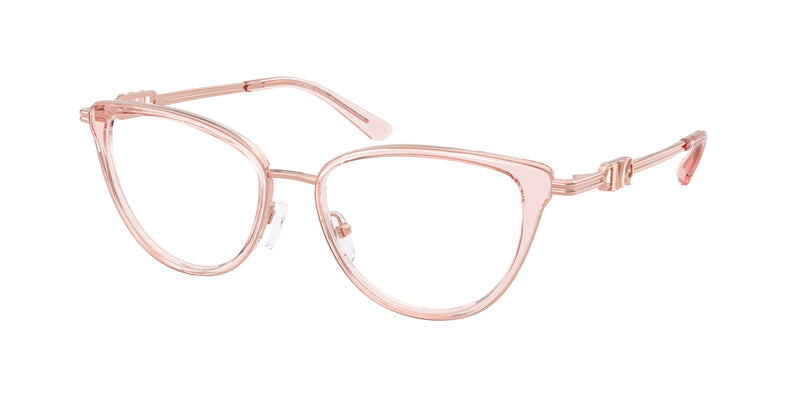 Michael Kors HILTON HEAD MK3103 Cat Eye Eyeglasses 3101-Pink Transparent 53-140-17 - Color Map Pink