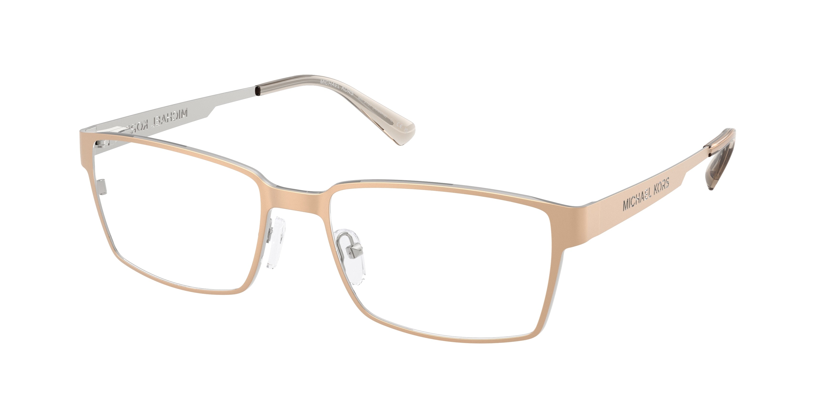 Michael Kors ARUSHA MK3107 Rectangle Eyeglasses 1014-Gold Matte 54-145-17 - Color Map Gold