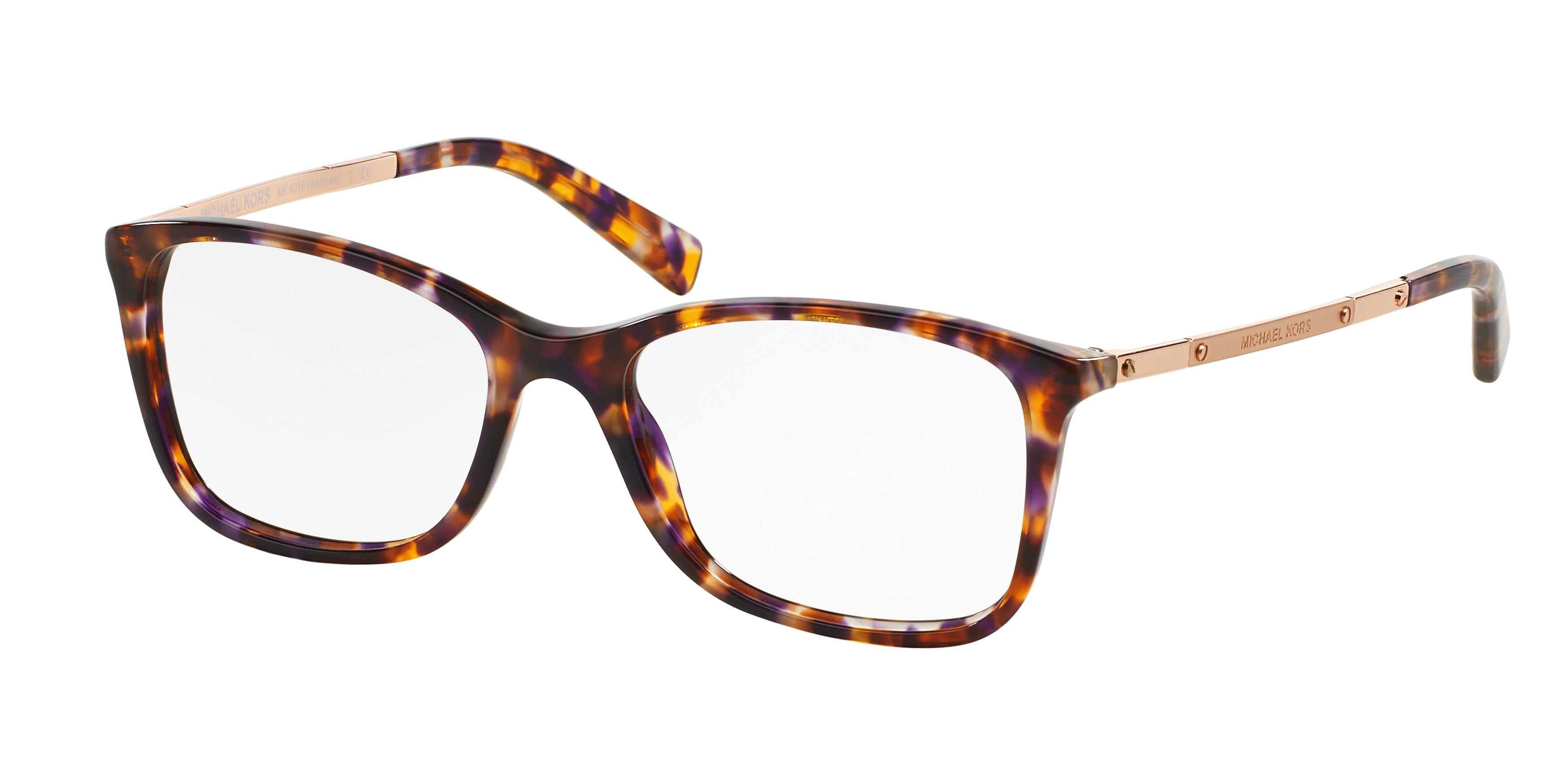 Michael Kors ANTIBES MK4016 Rectangle Eyeglasses 3032-Sunset Confetti Tortoise 53-140-17 - Color Map Tortoise