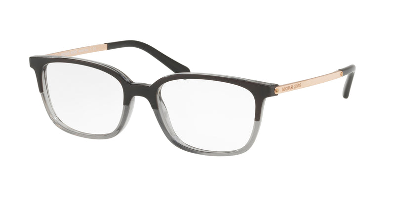 Michael Kors BLY MK4047 Rectangle Eyeglasses 3280-Black/Transparent Grey 53-135-17 - Color Map Black