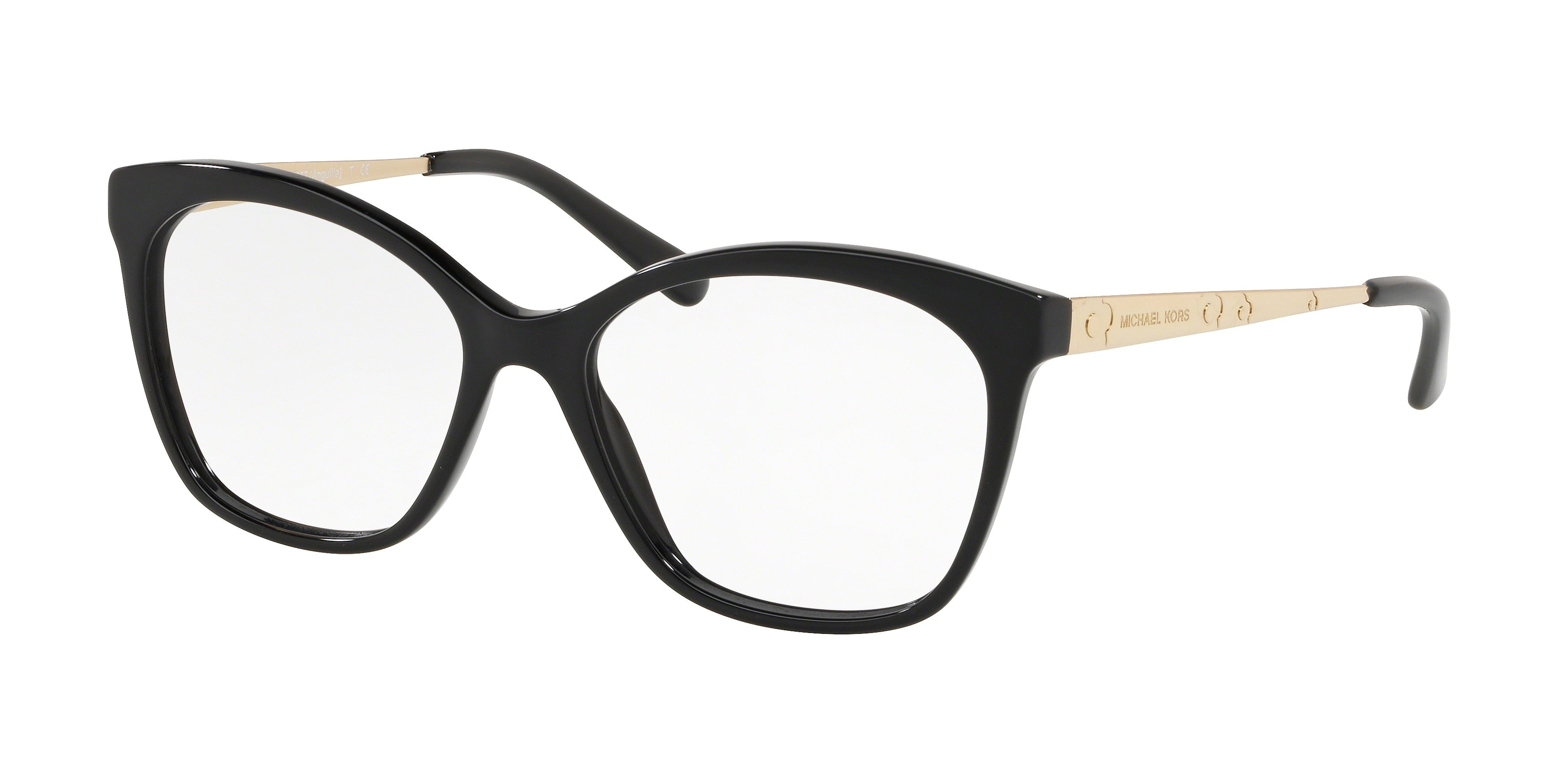 Michael Kors ANGUILLA MK4057 Square Eyeglasses 3005-Black 53-140-16 - Color Map Black