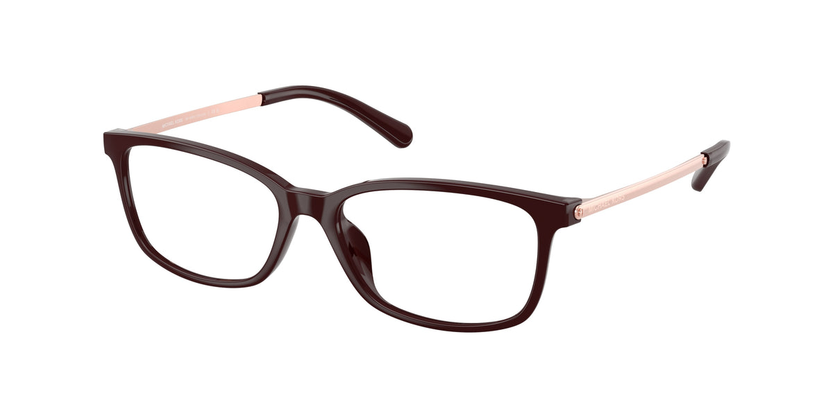 Michael Kors TELLURIDE MK4060U Rectangle Eyeglasses 3344-Cordovan 54-140-15 - Color Map Brown