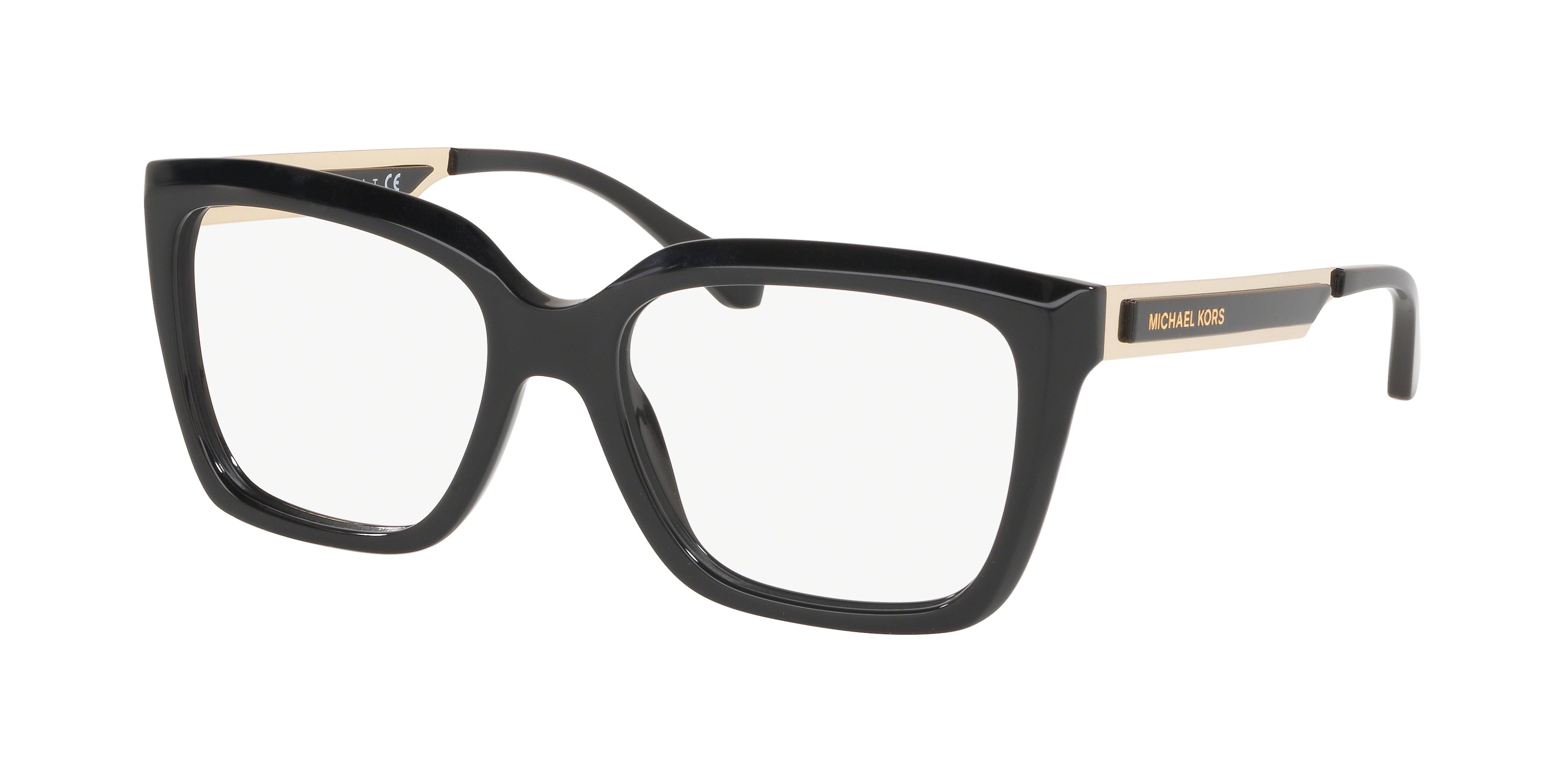 Michael Kors ACAPULCO MK4068 Square Eyeglasses 3005-Matte Black 53-140-17 - Color Map Black