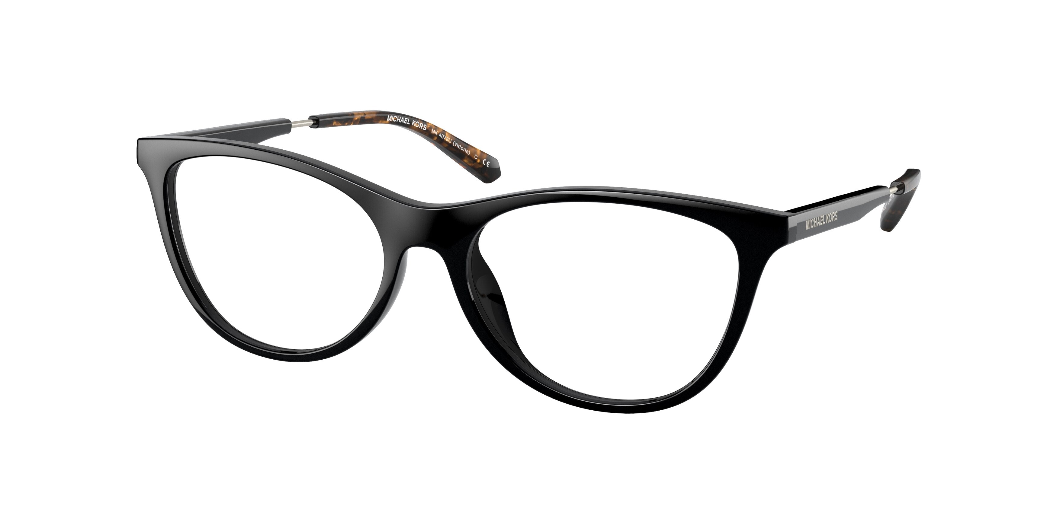 Michael Kors VITTORIA MK4078U Cat Eye Eyeglasses 3332-Black 54-140-16 - Color Map Black