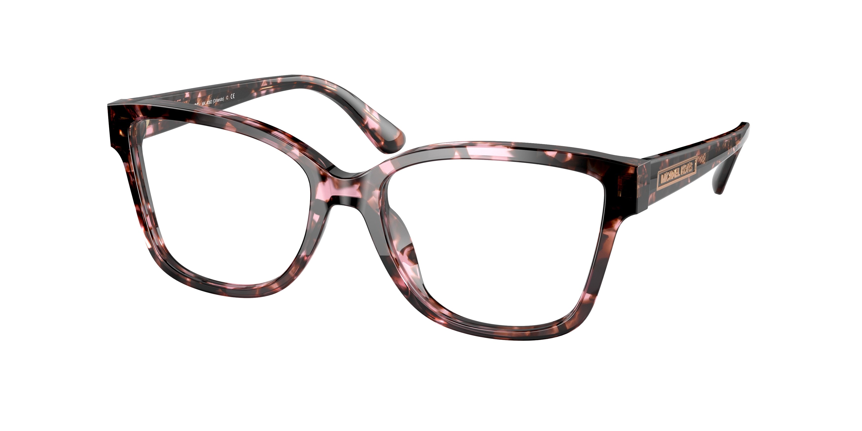 Michael Kors ORLANDO MK4082 Square Eyeglasses 3099-Pink Tortoise 54-140-17 - Color Map Tortoise