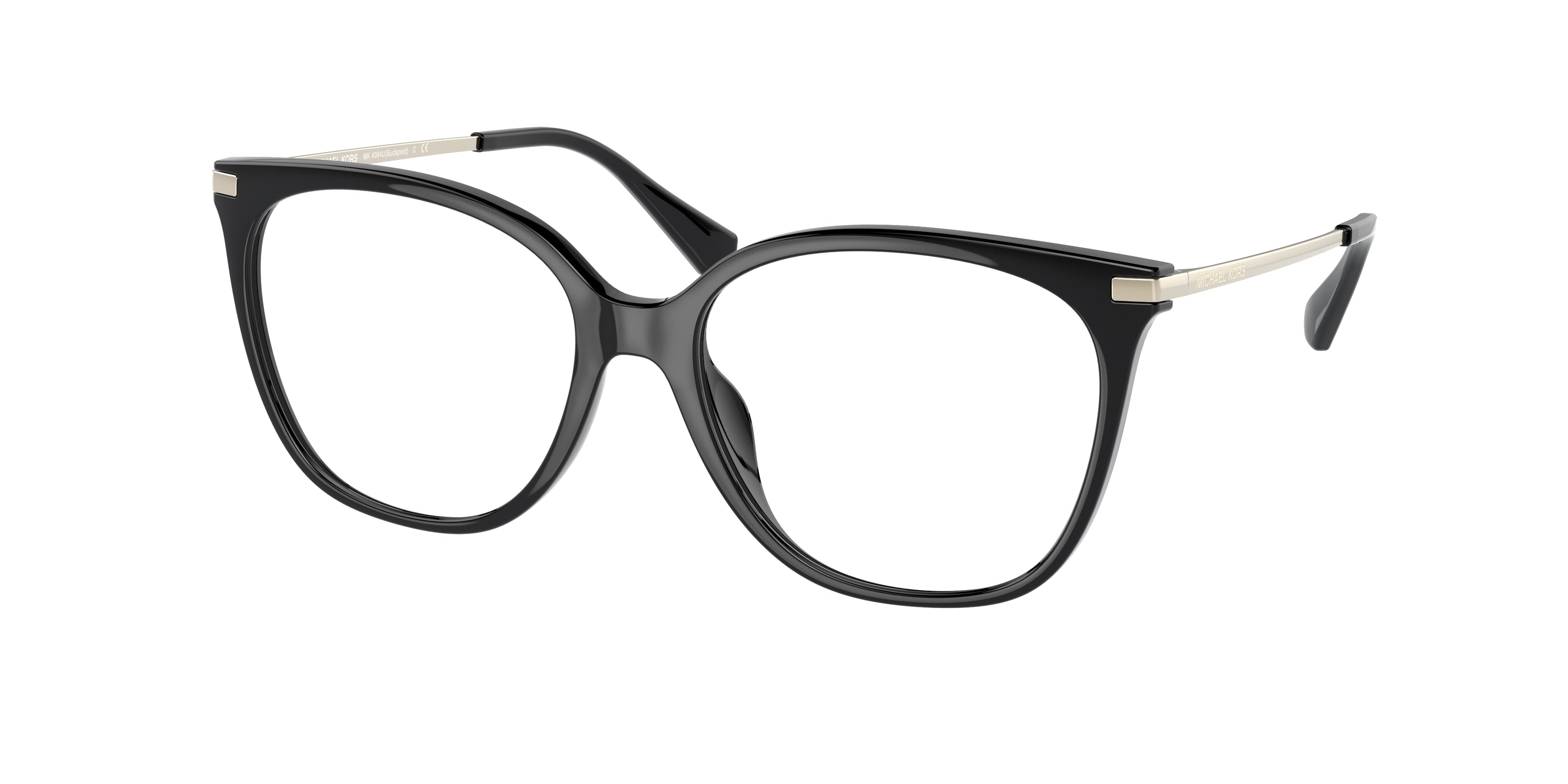 Michael Kors BUDAPEST MK4084U Square Eyeglasses 3005-Black 54-140-16 - Color Map Black