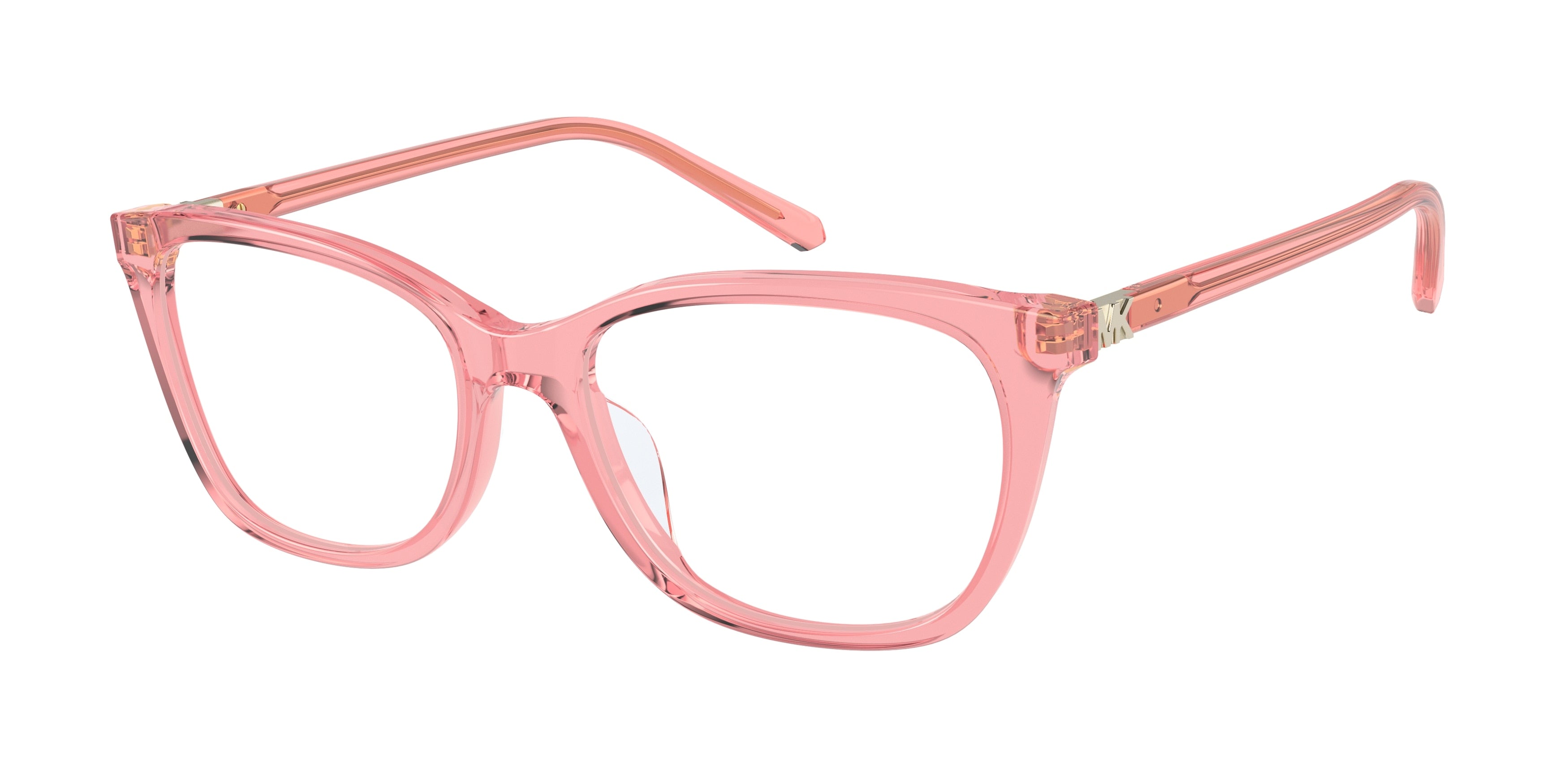 Michael Kors EDINBURGH MK4085U Rectangle Eyeglasses 3750-Bio Watermelon Transparent 52-140-17 - Color Map Red