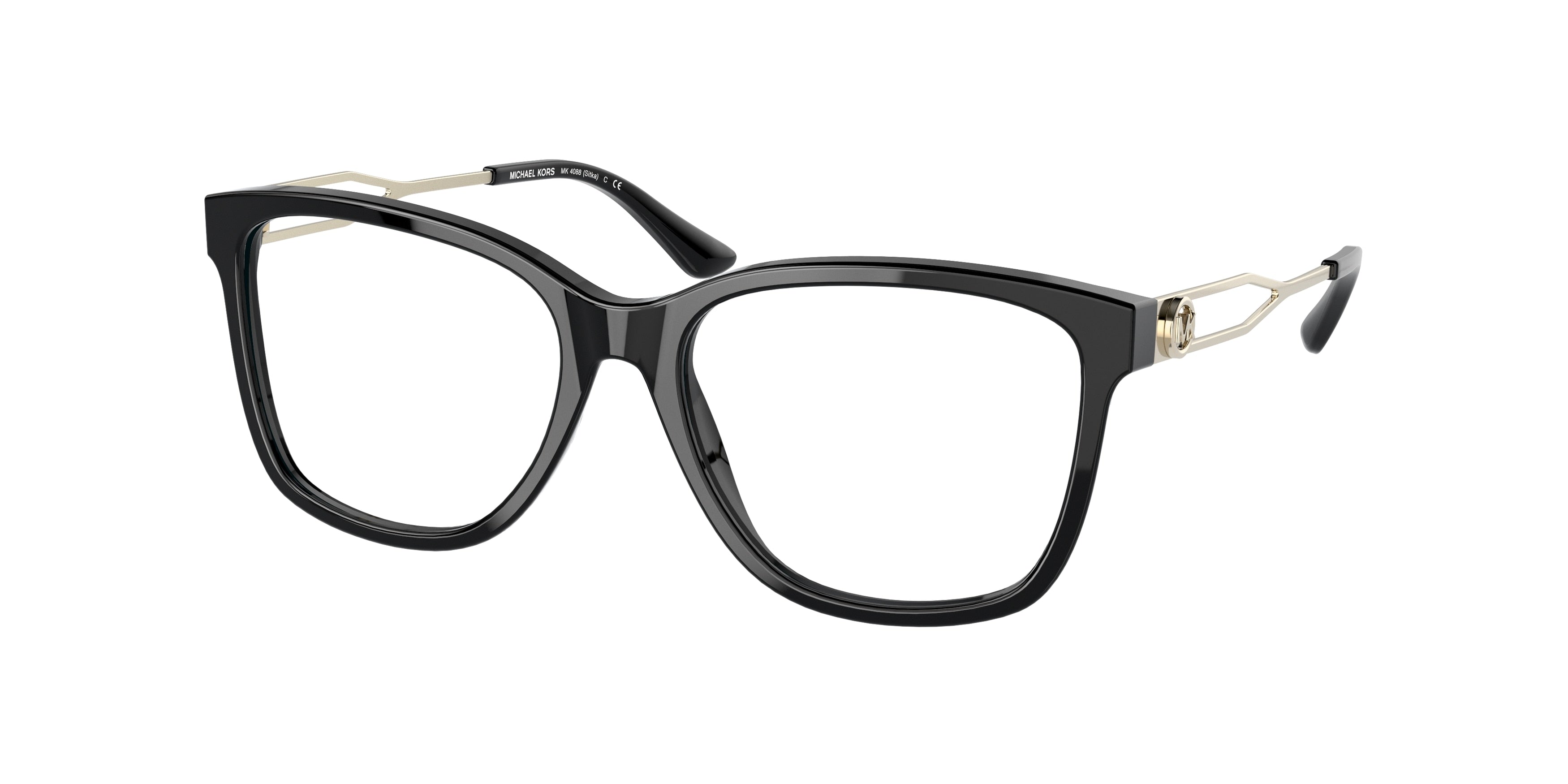 Michael Kors SITKA MK4088 Square Eyeglasses 3005-Black 53-140-16 - Color Map Black