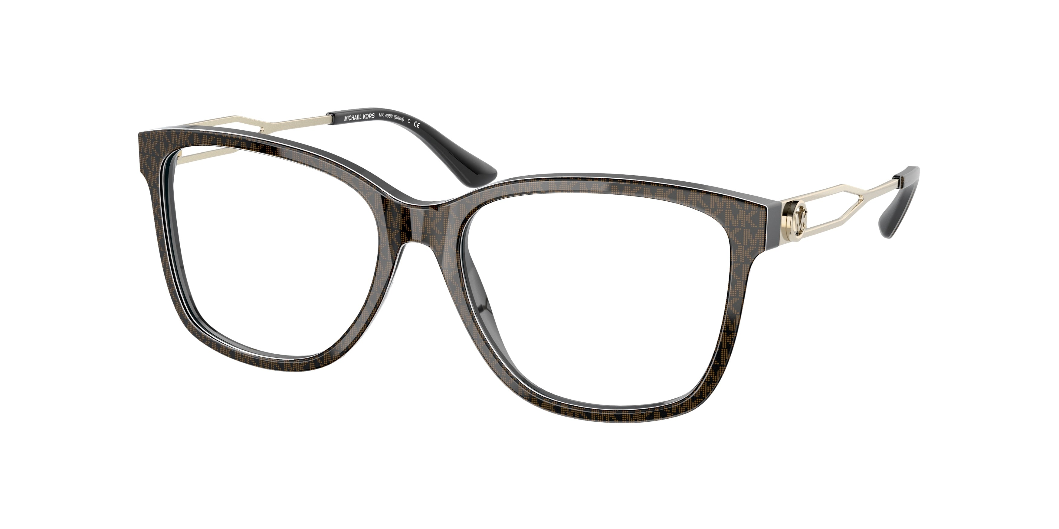 Michael Kors SITKA MK4088 Square Eyeglasses 3706-Brown 53-140-16 - Color Map Brown