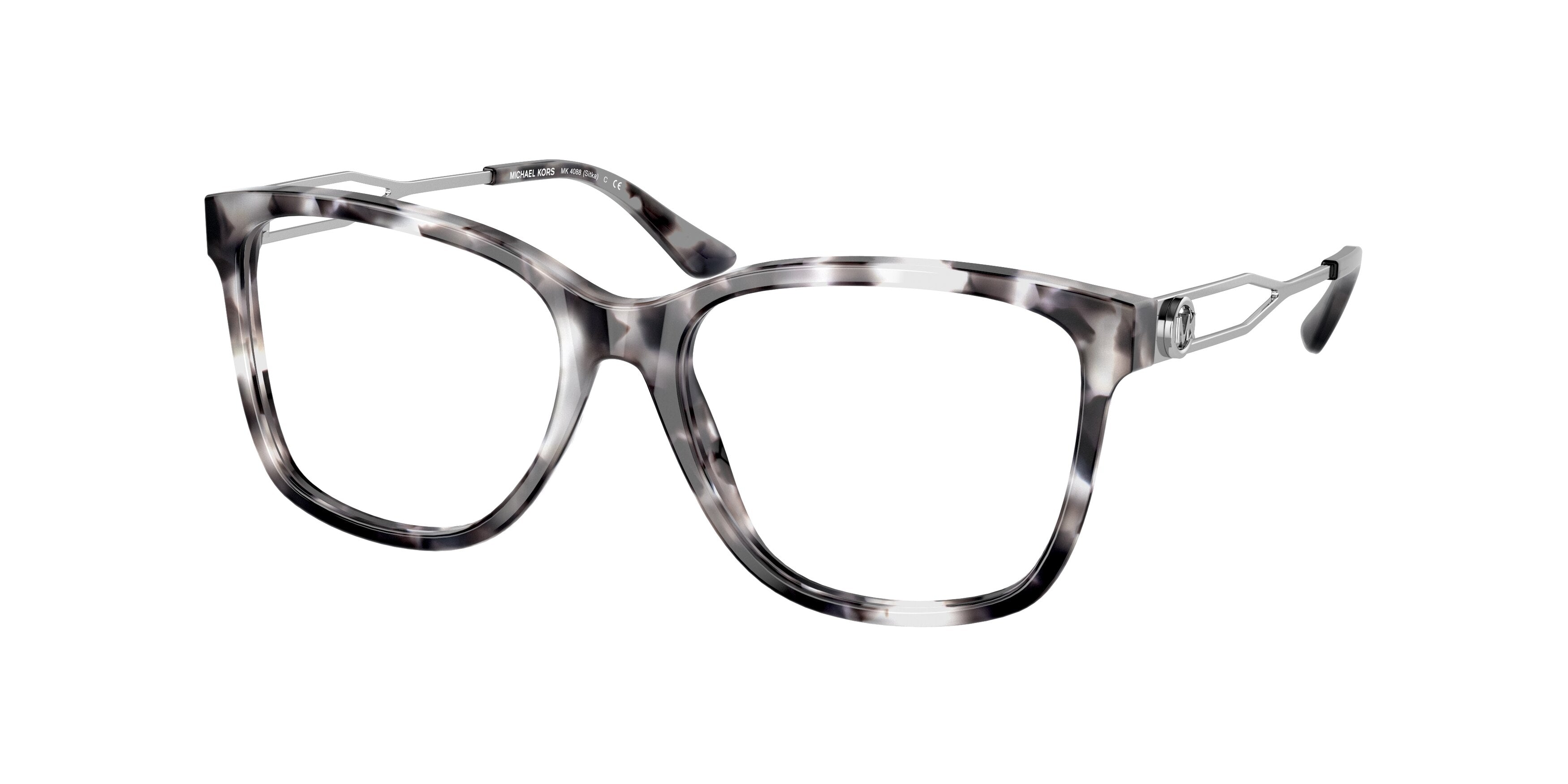 Michael Kors SITKA MK4088 Square Eyeglasses 3707-Grey Tortoise 53-140-16 - Color Map Grey