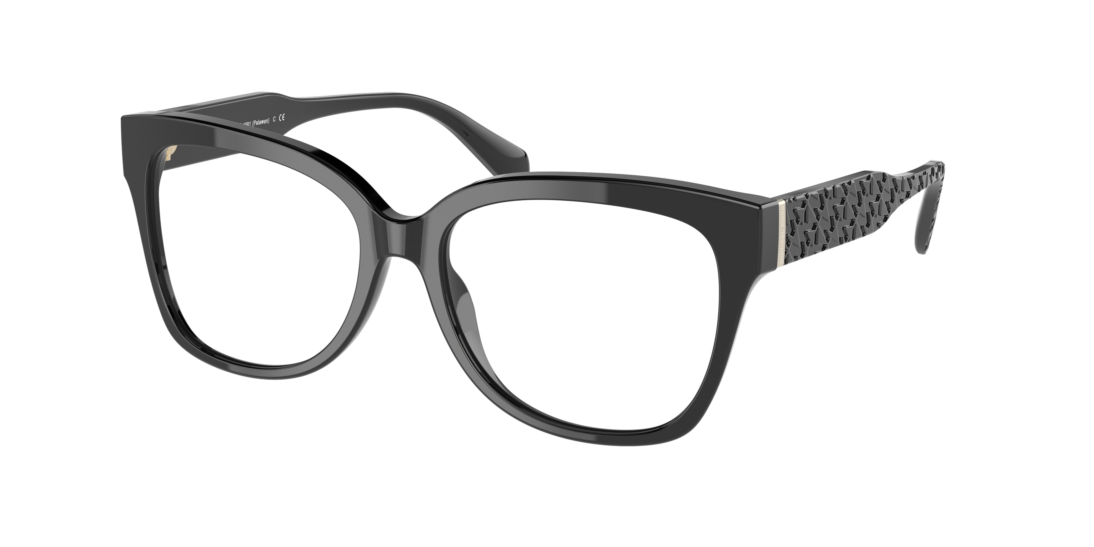 Michael Kors PALAWAN MK4091 Square Eyeglasses 3005-Black 54-140-16 - Color Map Black
