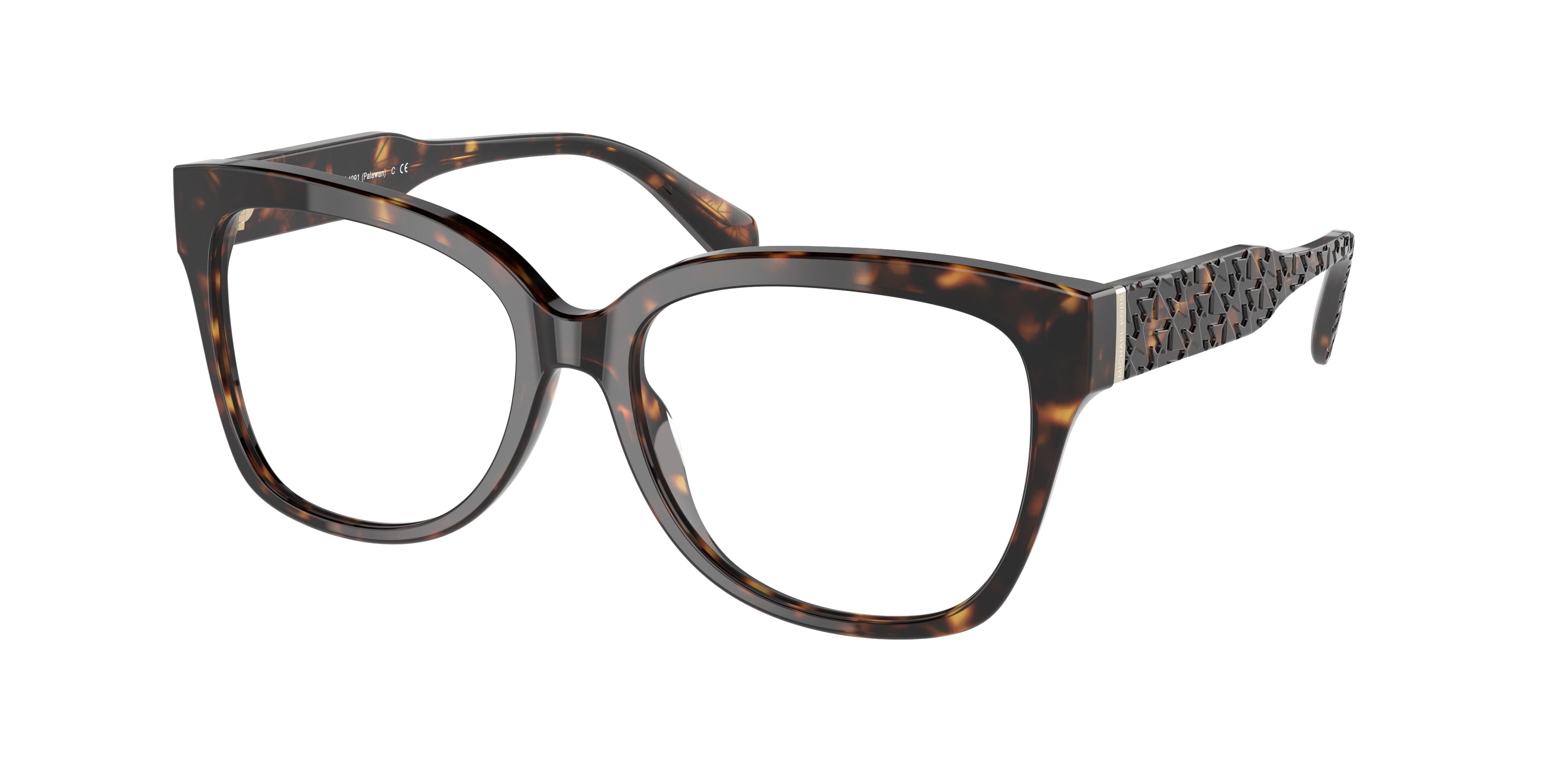 Michael Kors PALAWAN MK4091 Square Eyeglasses 3006-Dark Tortoise 54-140-16 - Color Map Tortoise