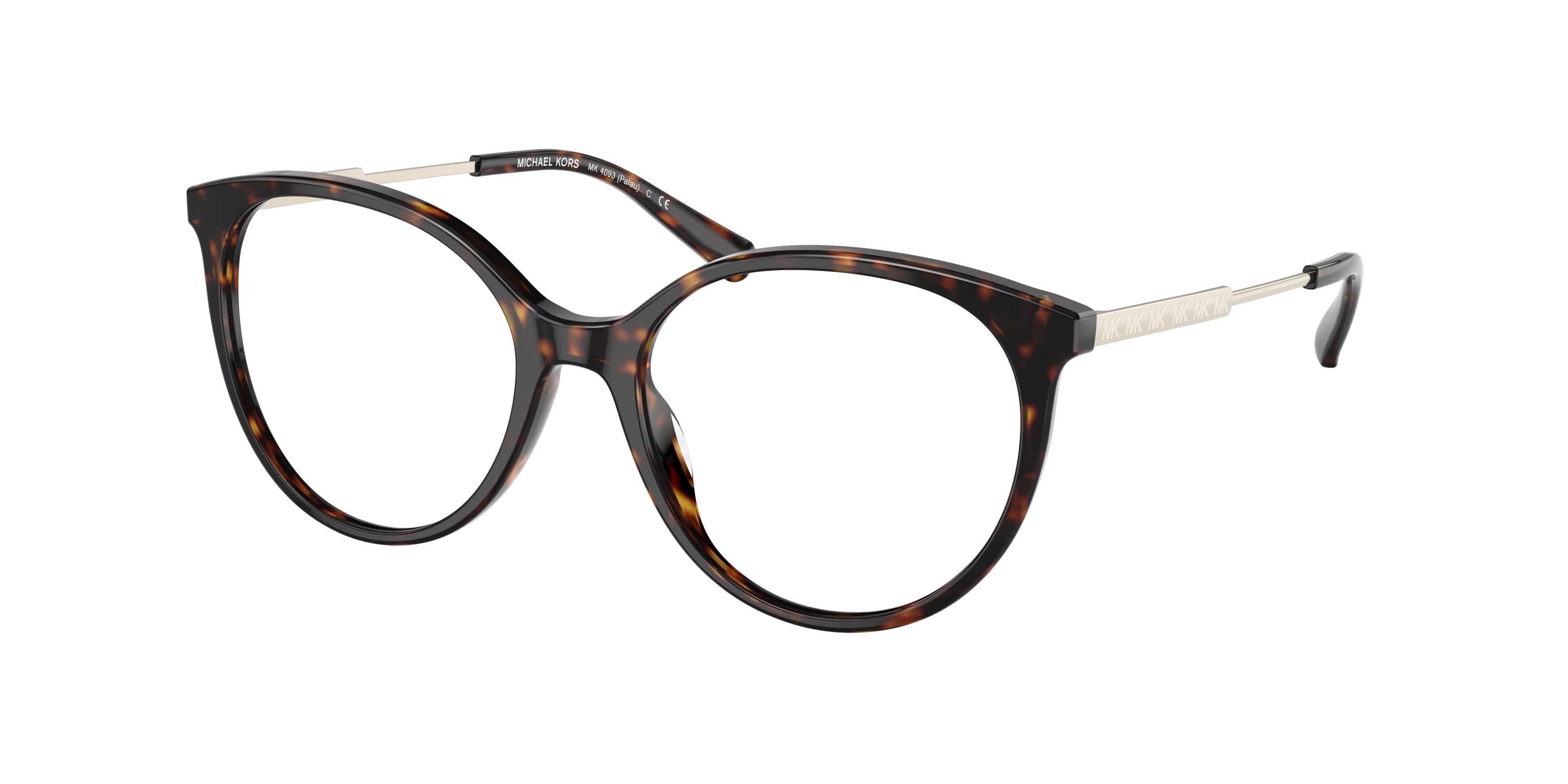 Michael Kors PALAU MK4093 Round Eyeglasses  3006-Dark Tortoise 52-140-17 - Color Map Tortoise