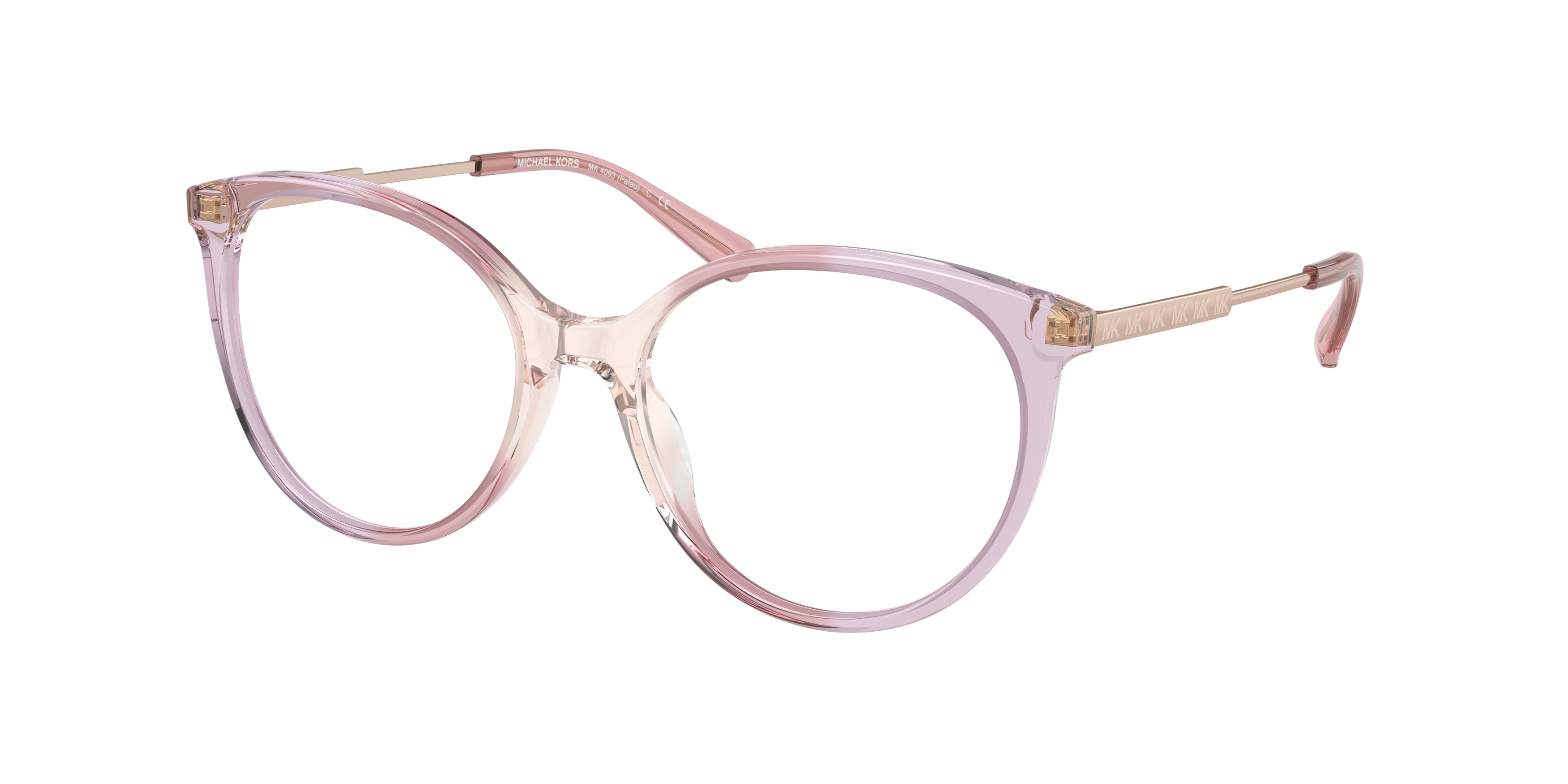 Michael Kors PALAU MK4093 Round Eyeglasses  3907-Dusty Coral 52-140-17 - Color Map Violet