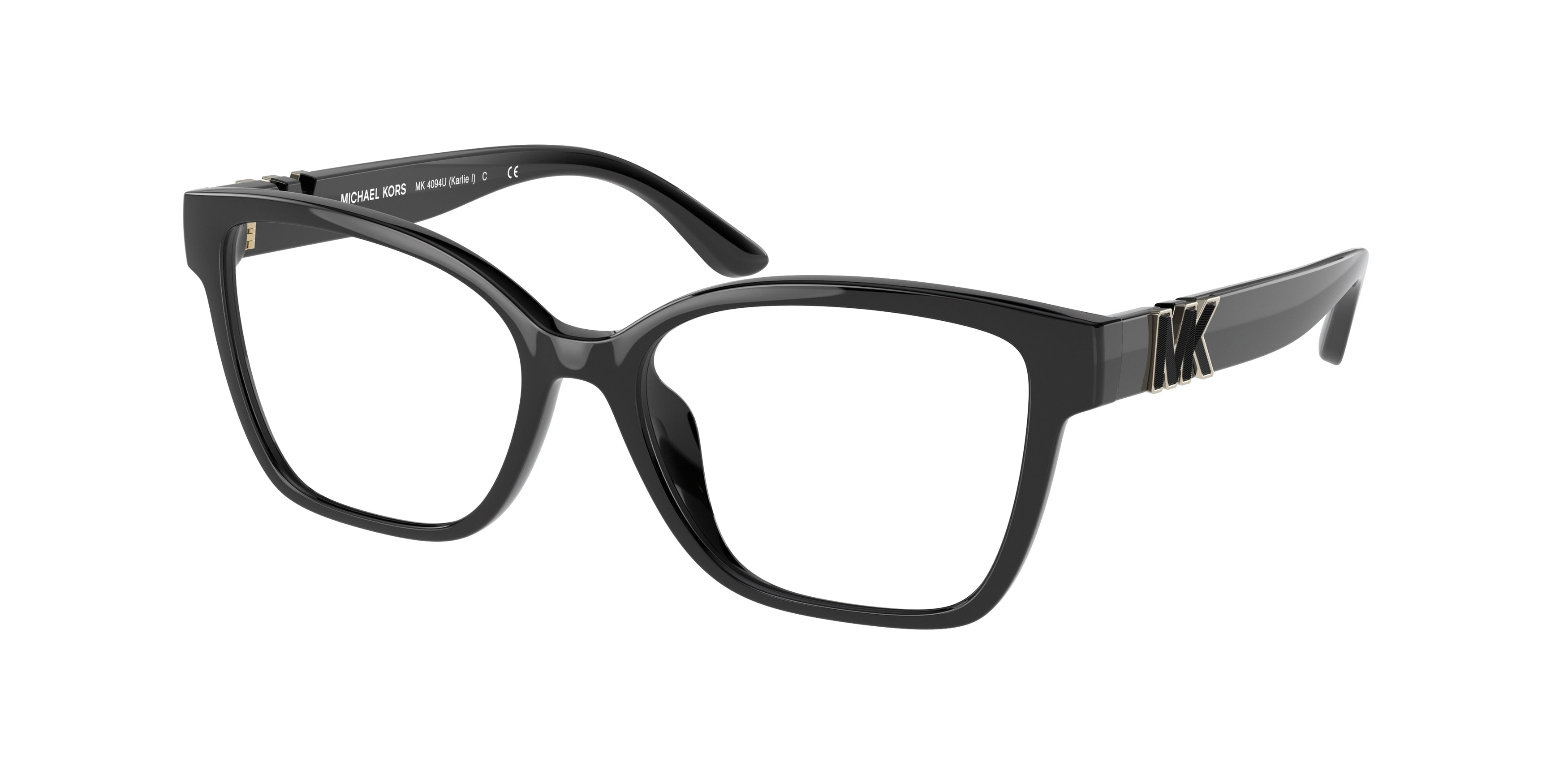 Michael Kors KARLIE I MK4094U Square Eyeglasses 3005-Black 53-140-16 - Color Map Black