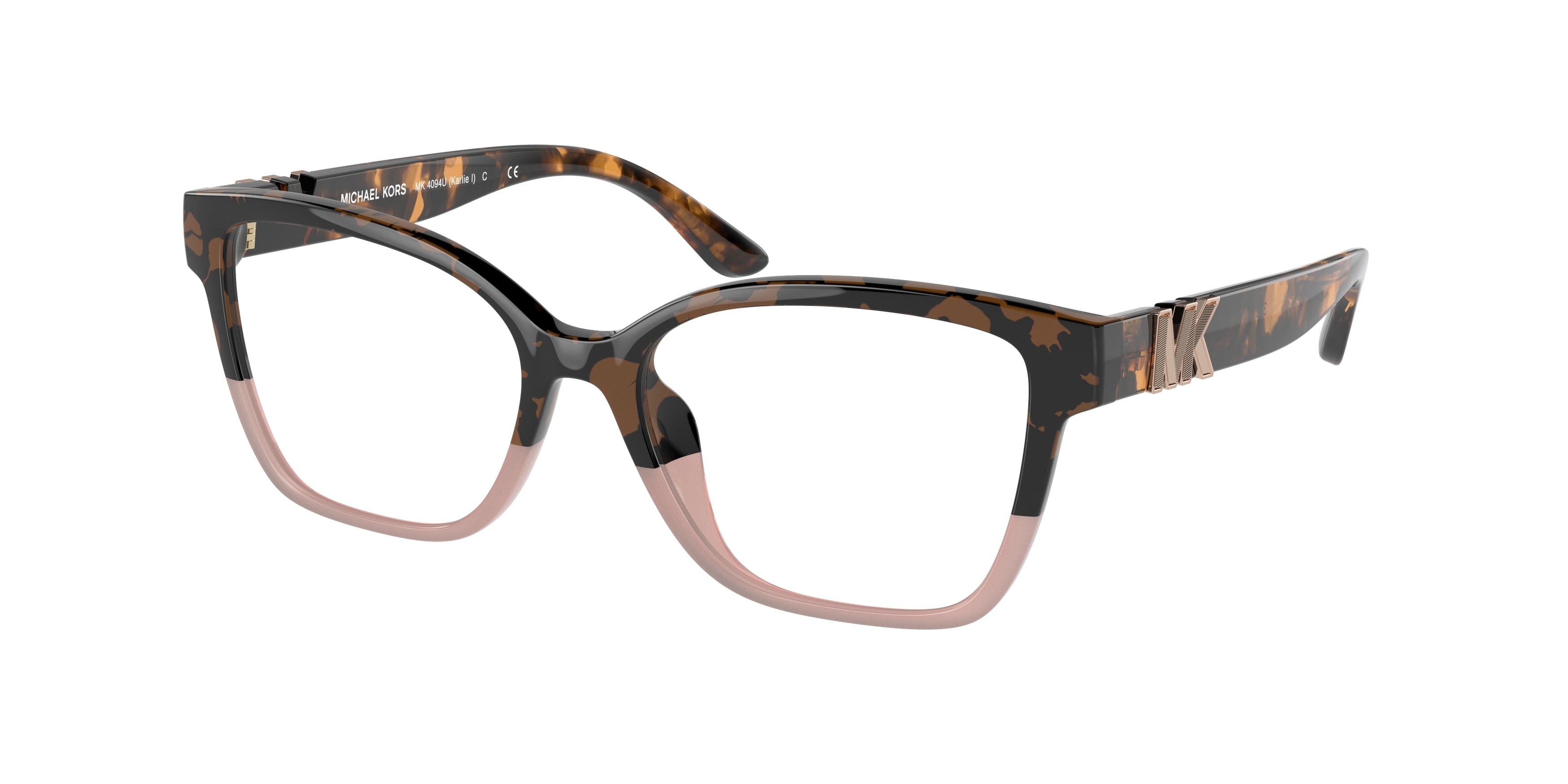 Michael Kors KARLIE I MK4094U Square Eyeglasses  3909-Tortoise 55-140-16 - Color Map Tortoise