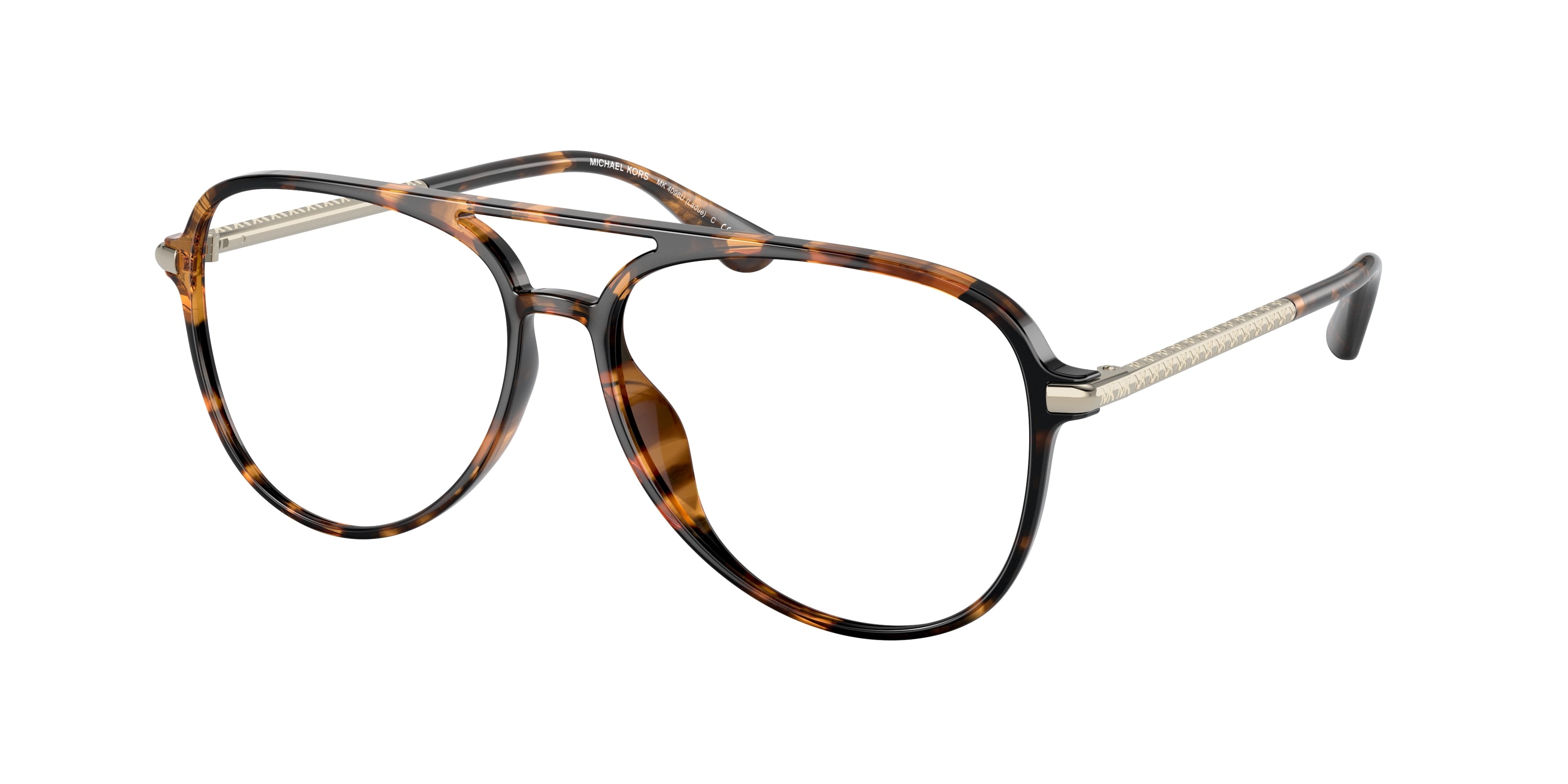 Michael Kors LADUE MK4096U Pilot Eyeglasses 3006-Dark Tortoise 56-140-14 - Color Map Tortoise