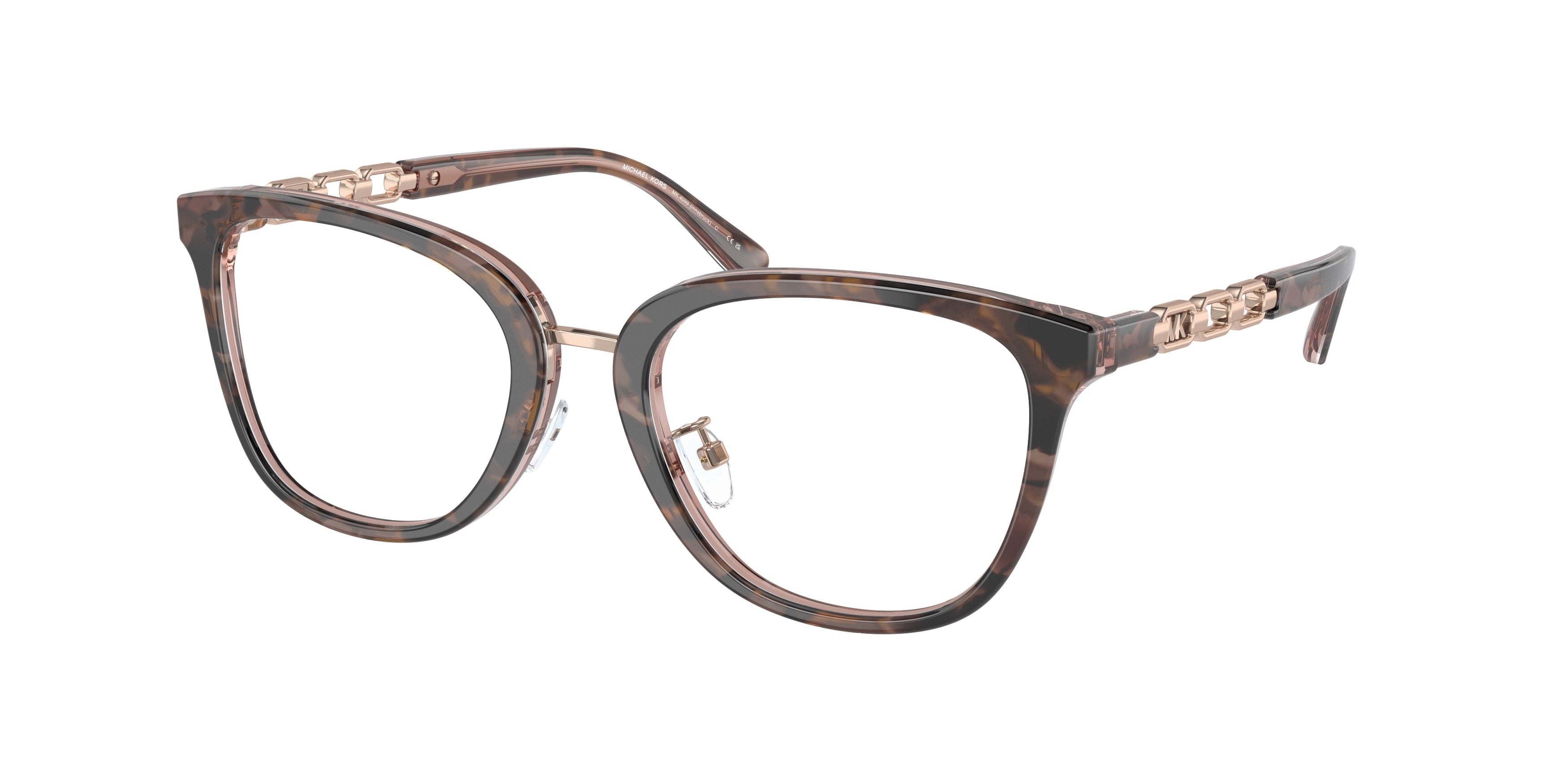 Michael Kors INNSBRUCK MK4099 Square Eyeglasses 3251-Pink Tortoise 52-140-19 - Color Map Tortoise