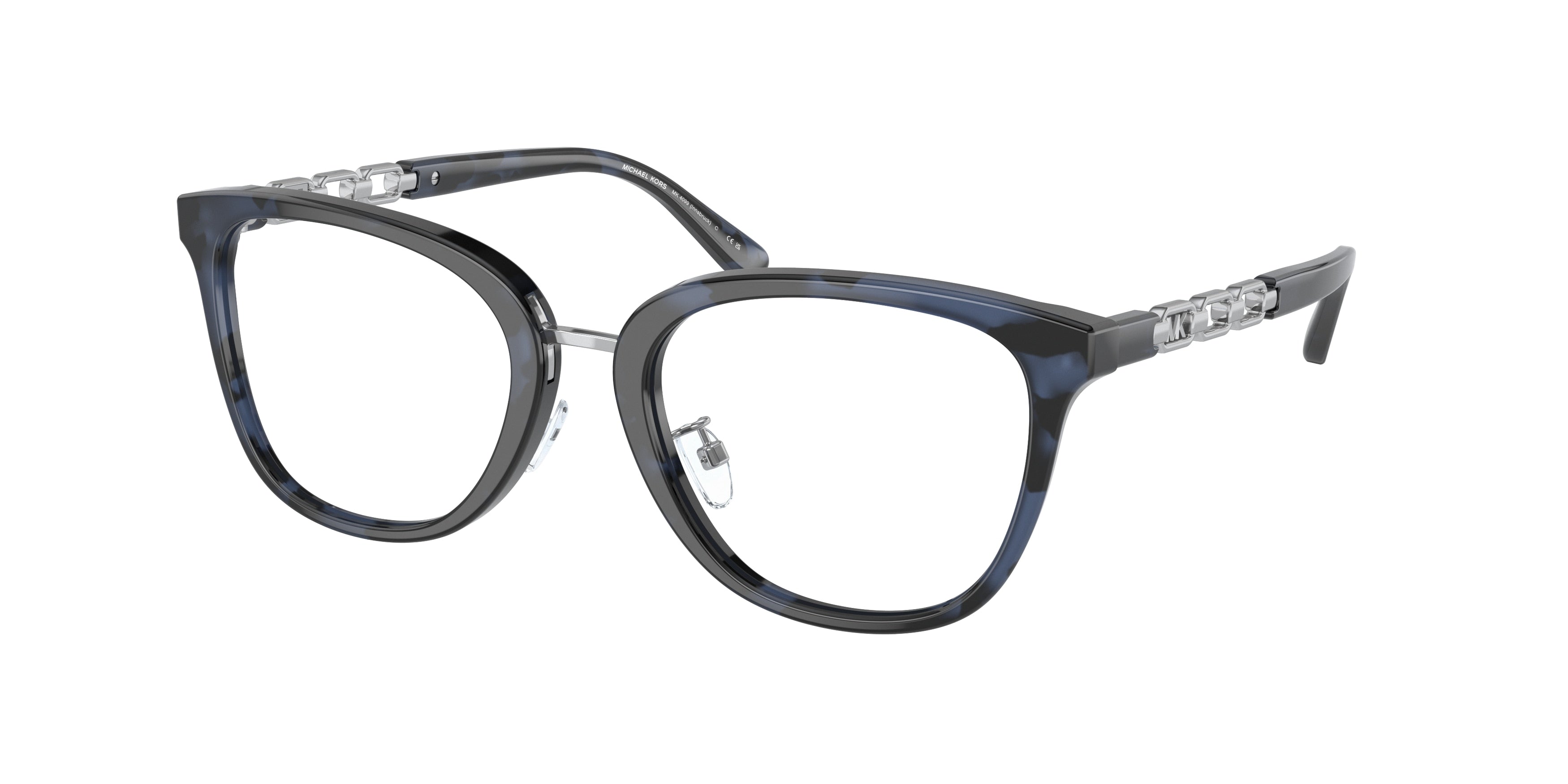 Michael Kors INNSBRUCK MK4099 Square Eyeglasses 3333-Blue Tortoise 52-140-19 - Color Map Blue