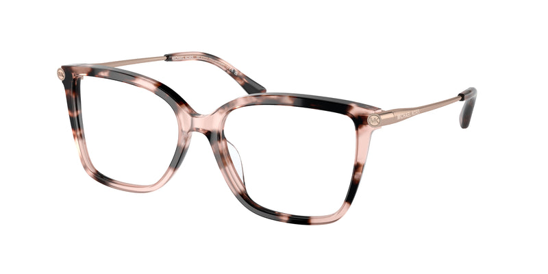 Michael Kors SHENANDOAH MK4101U Square Eyeglasses 3009-Pink Tortoise 53-140-16 - Color Map Tortoise