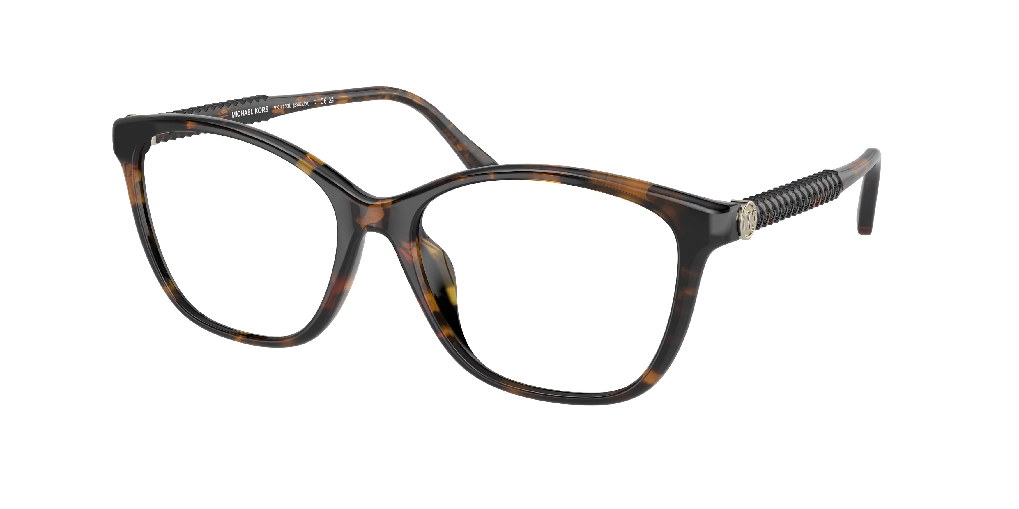 Michael Kors BOULDER MK4103U Square Eyeglasses 3006-Dark Tortoise 55-140-16 - Color Map Tortoise