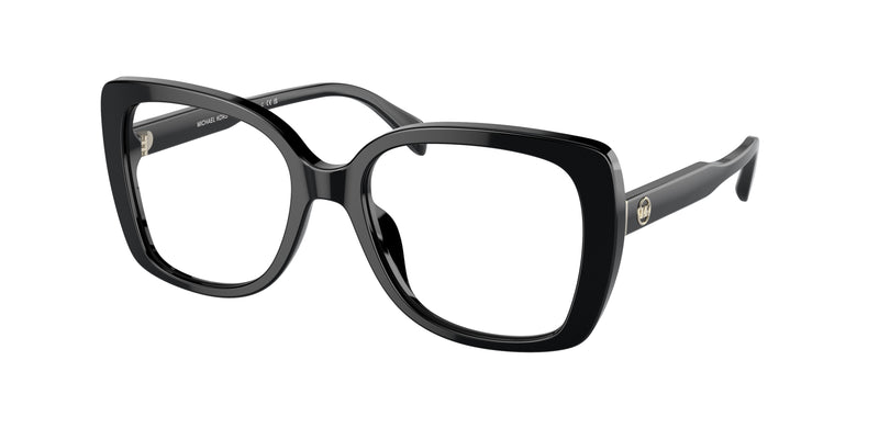 Michael Kors PERTH MK4104U Square Eyeglasses 3005-Black 53-140-18 - Color Map Black