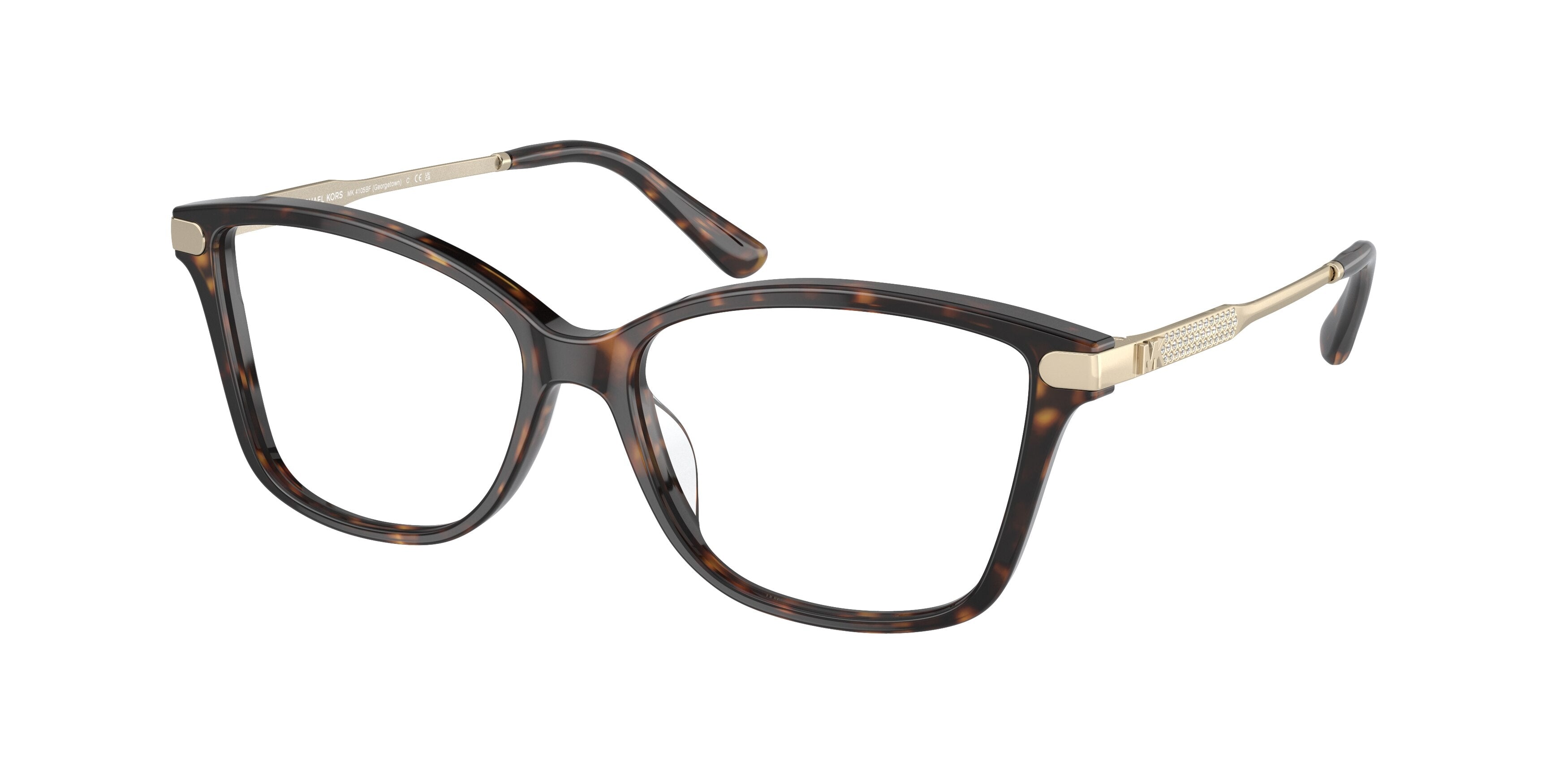 Michael Kors GEORGETOWN MK4105BF Butterfly Eyeglasses  3006-Dark Tortoise 55-145-15 - Color Map Tortoise