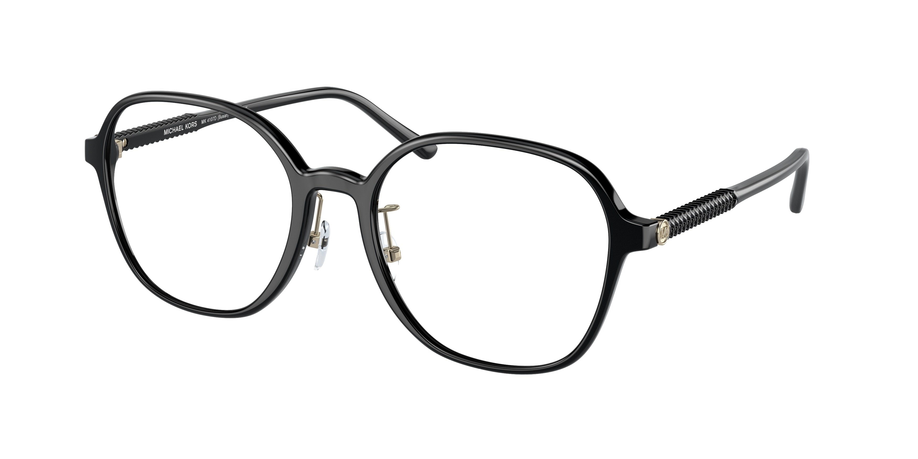 Michael Kors BUSAN MK4107D Irregular Eyeglasses 3005-Black 55-145-19 - Color Map Black