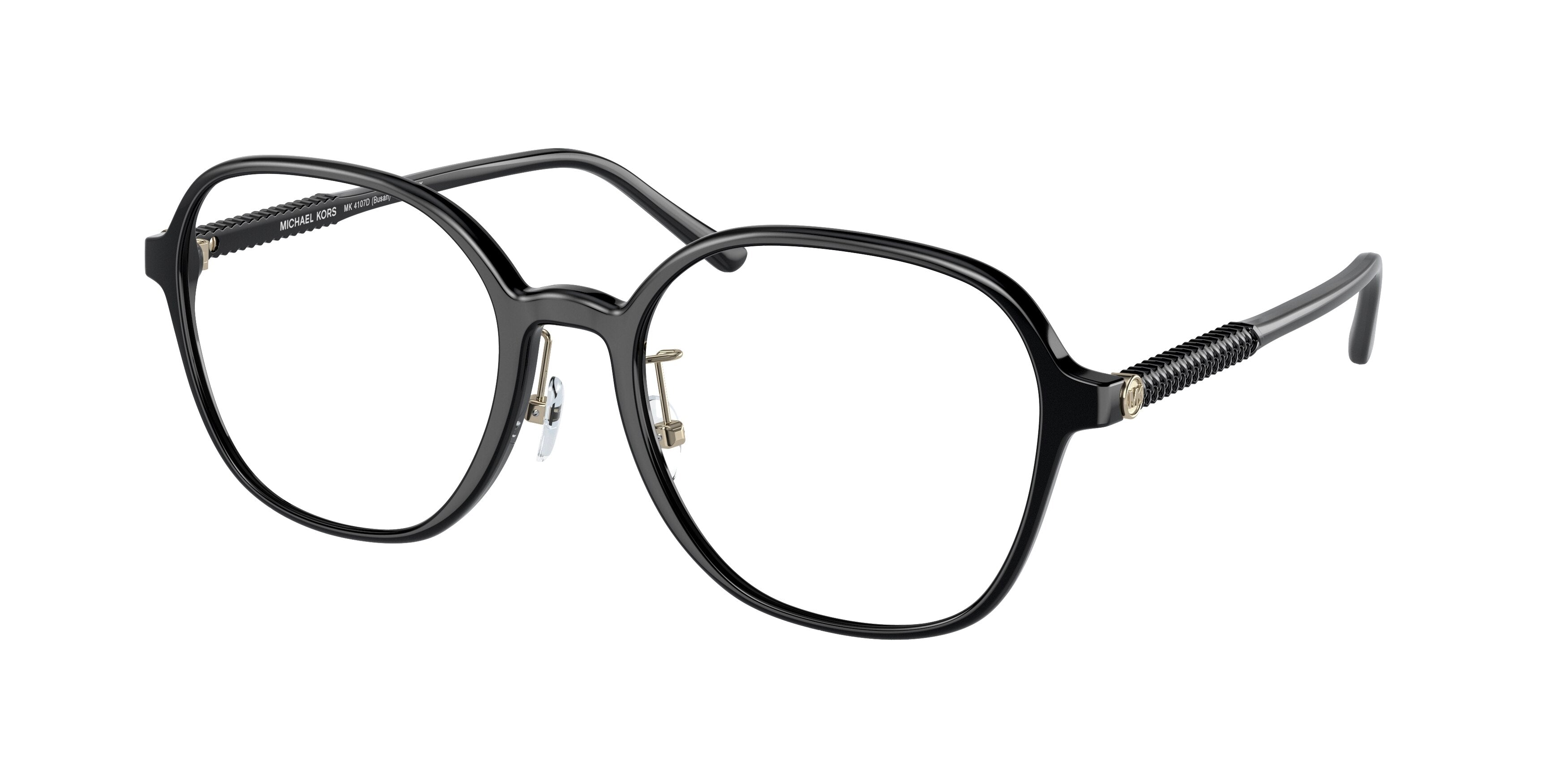 Michael Kors BUSAN MK4107D Irregular Eyeglasses 3005-Black 55-145-19 - Color Map Black