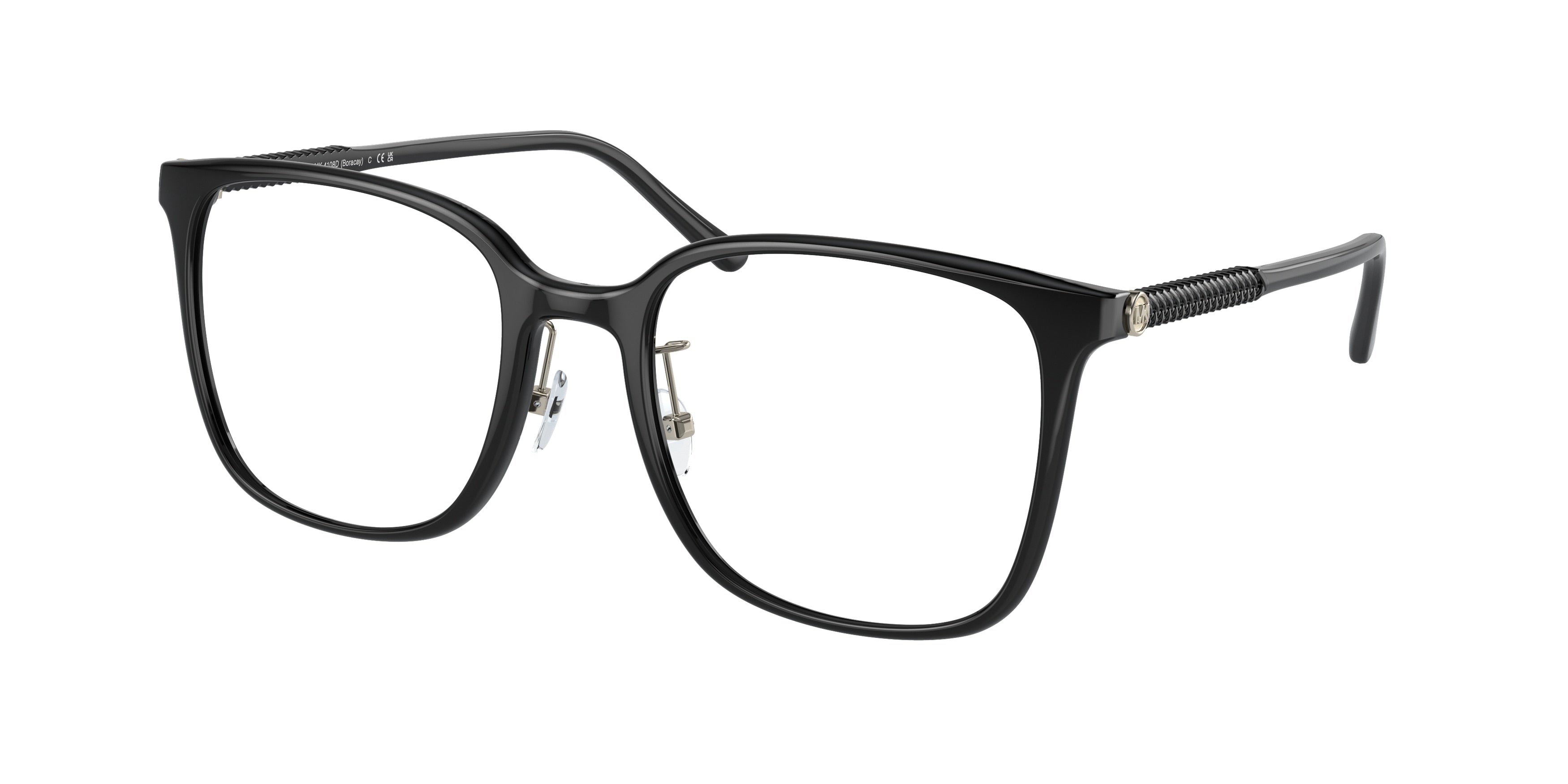 Michael Kors BORACAY MK4108D Square Eyeglasses 3005-Black 54-145-20 - Color Map Black