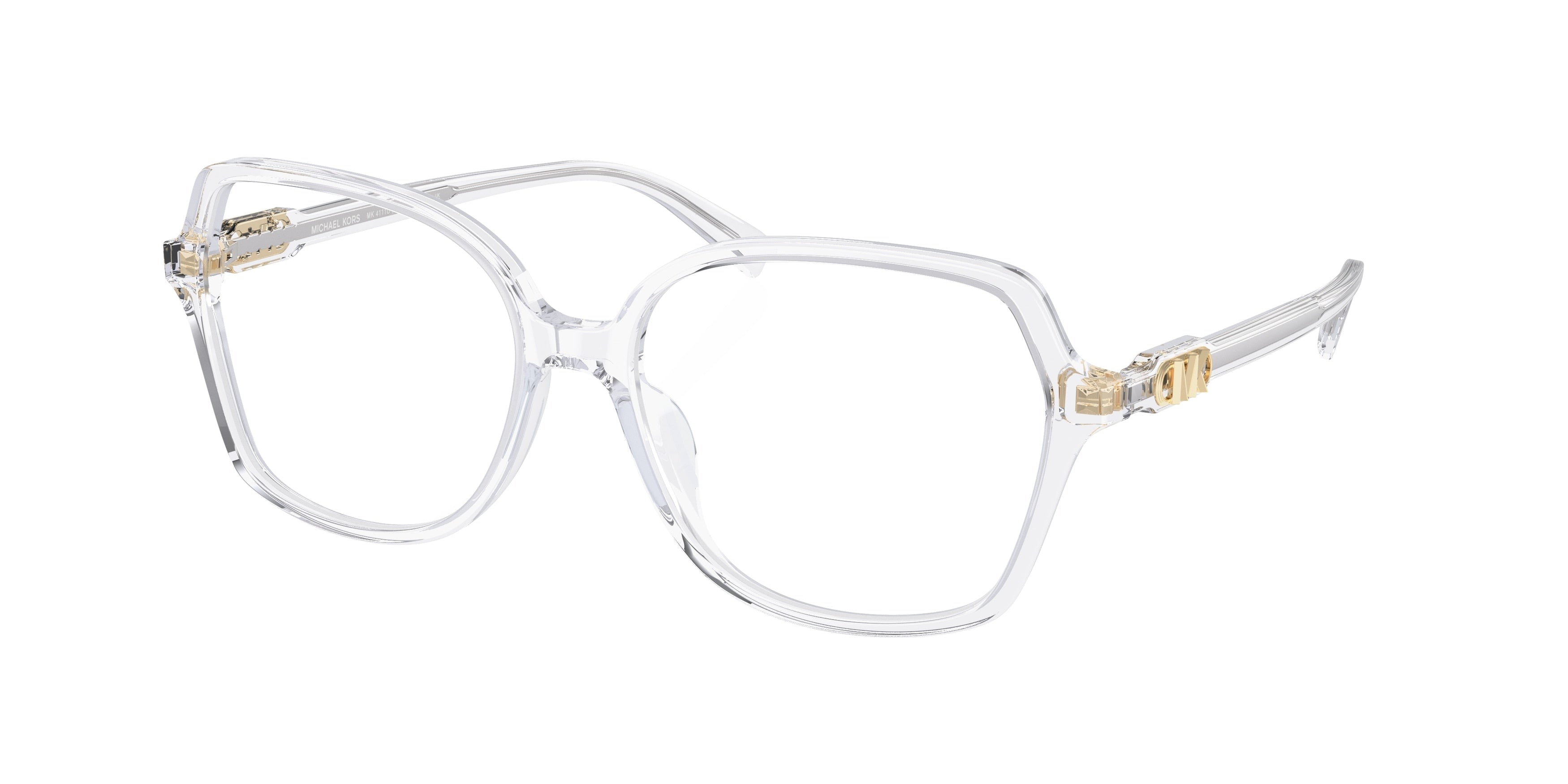 Michael Kors BERNAL MK4111U Square Eyeglasses 3957-Clear Transparent 54-140-16 - Color Map Transparent