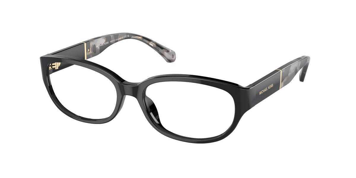 Michael Kors GARGANO MK4113 Oval Eyeglasses 3005-Black 55-140-16 - Color Map Black