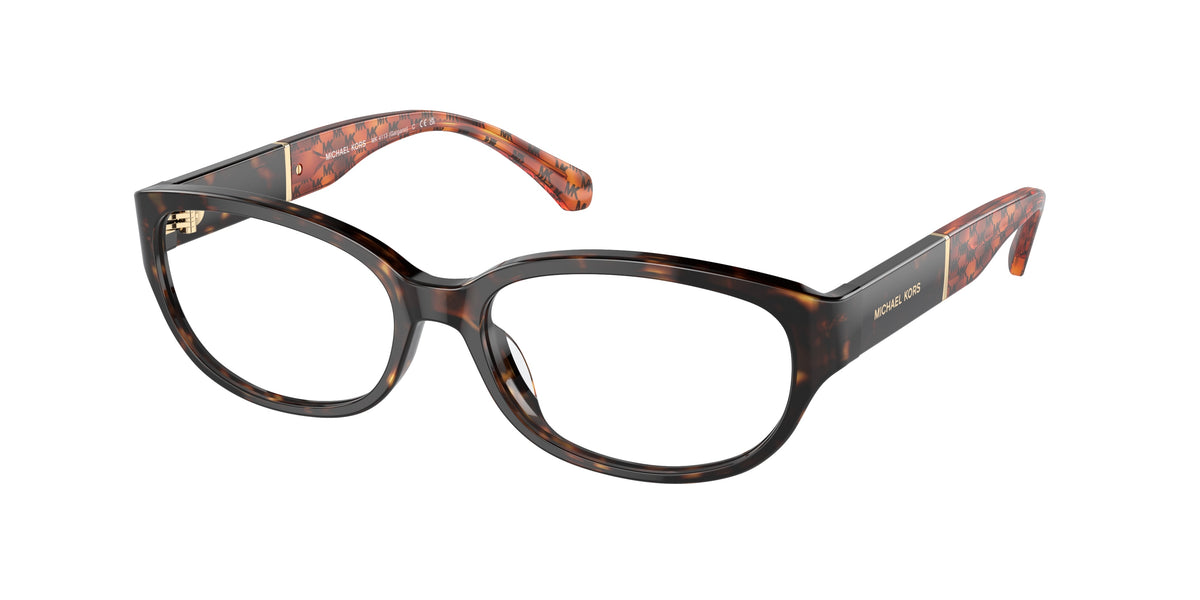 Michael Kors GARGANO MK4113 Oval Eyeglasses 3006-Dark Tortoise 55-140-16 - Color Map Tortoise