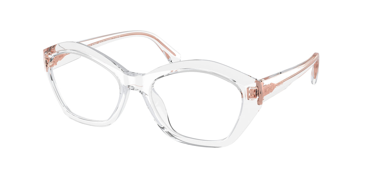 Michael Kors SEASIDE MK4116U Irregular Eyeglasses 3015-Clear 53-140-18 - Color Map Transparent