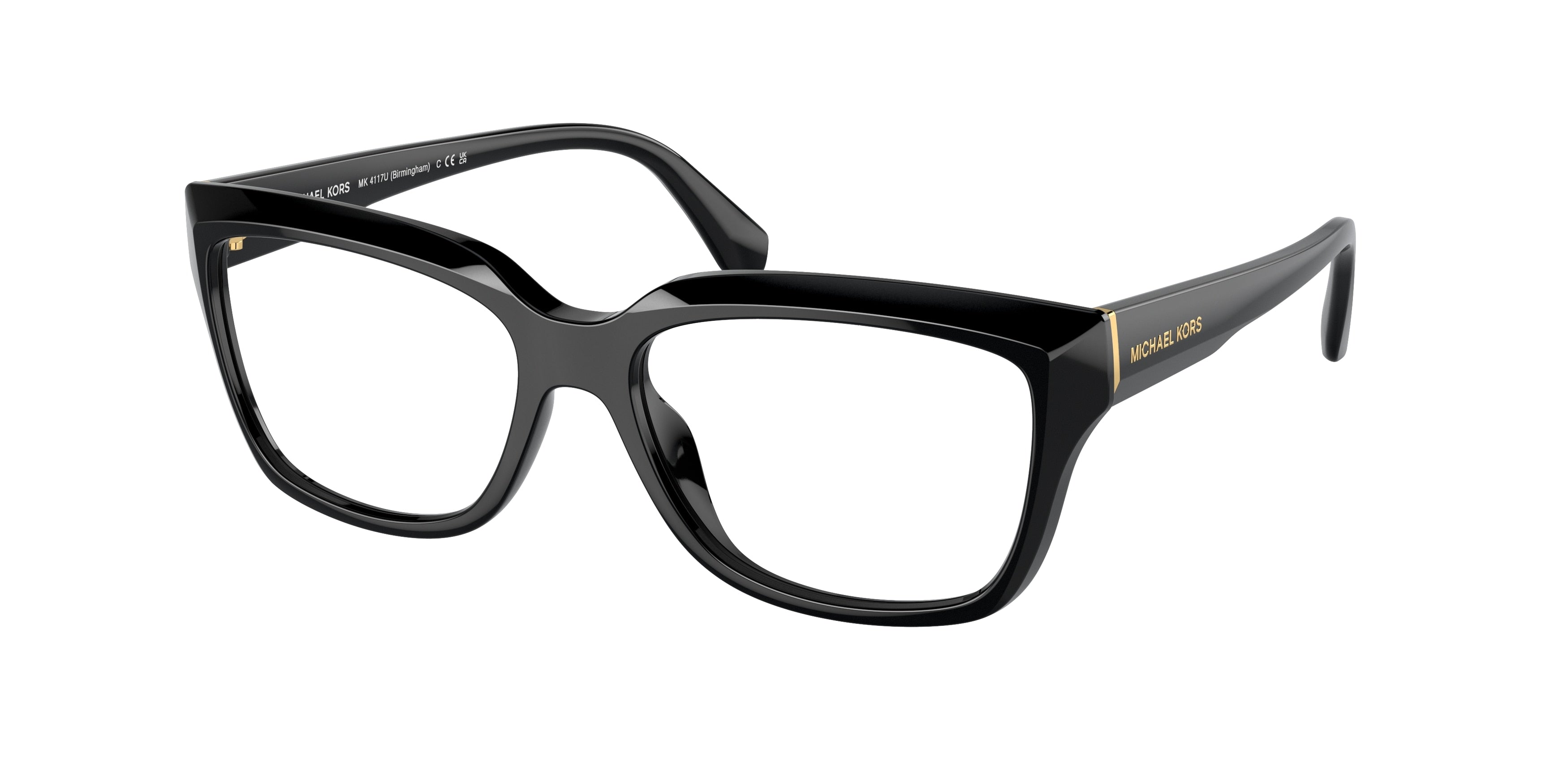 Michael Kors BIRMINGHAM MK4117U Rectangle Eyeglasses 3005-Black 54-140-16 - Color Map Black
