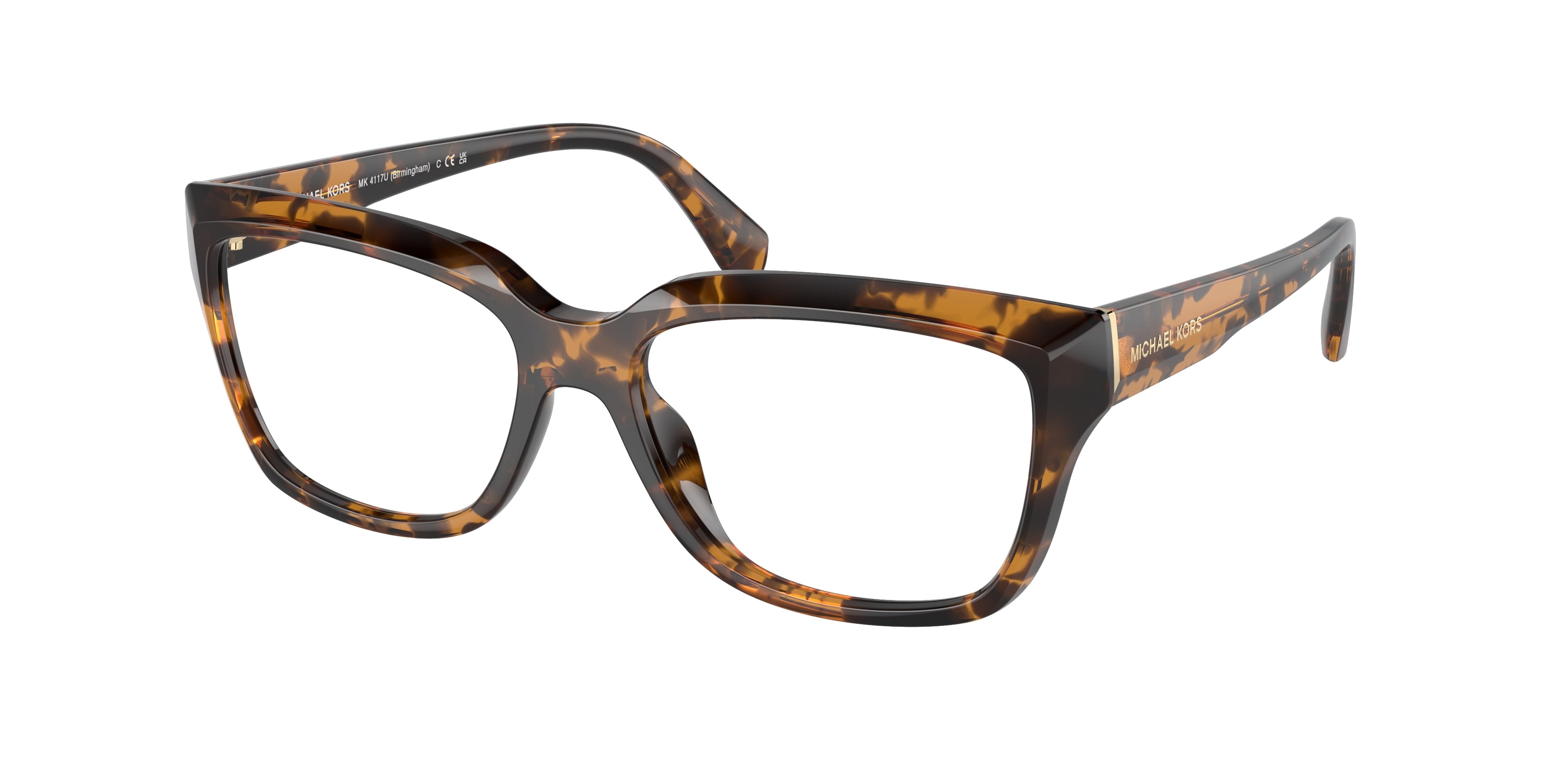 Michael Kors BIRMINGHAM MK4117U Rectangle Eyeglasses 3006-Dark Tort 54-140-16 - Color Map Tortoise