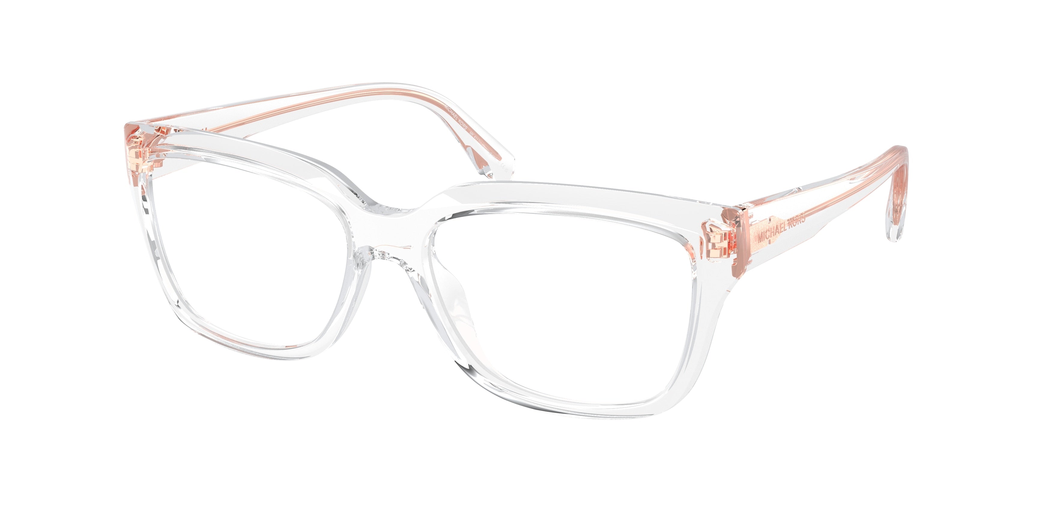 Michael Kors BIRMINGHAM MK4117U Rectangle Eyeglasses 3015-Clear 54-140-16 - Color Map Transparent