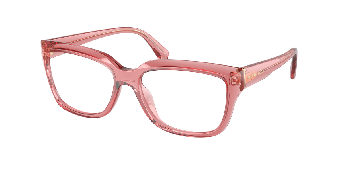Michael Kors BIRMINGHAM MK4117U Rectangle Eyeglasses 3970-Rose Transparent 54-140-16 - Color Map Pink