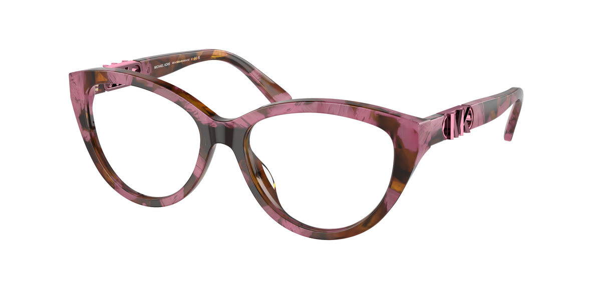 Michael Kors ANDALUCIA MK4120U Cat Eye Eyeglasses 3998-Plum Graphic Tortoise 53-140-16 - Color Map Tortoise