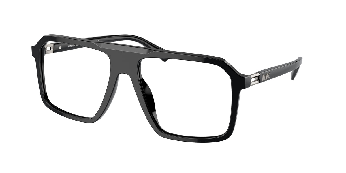 Michael Kors MONTREUX MK4123U Square Eyeglasses 3005-Black 57-145-17 - Color Map Black