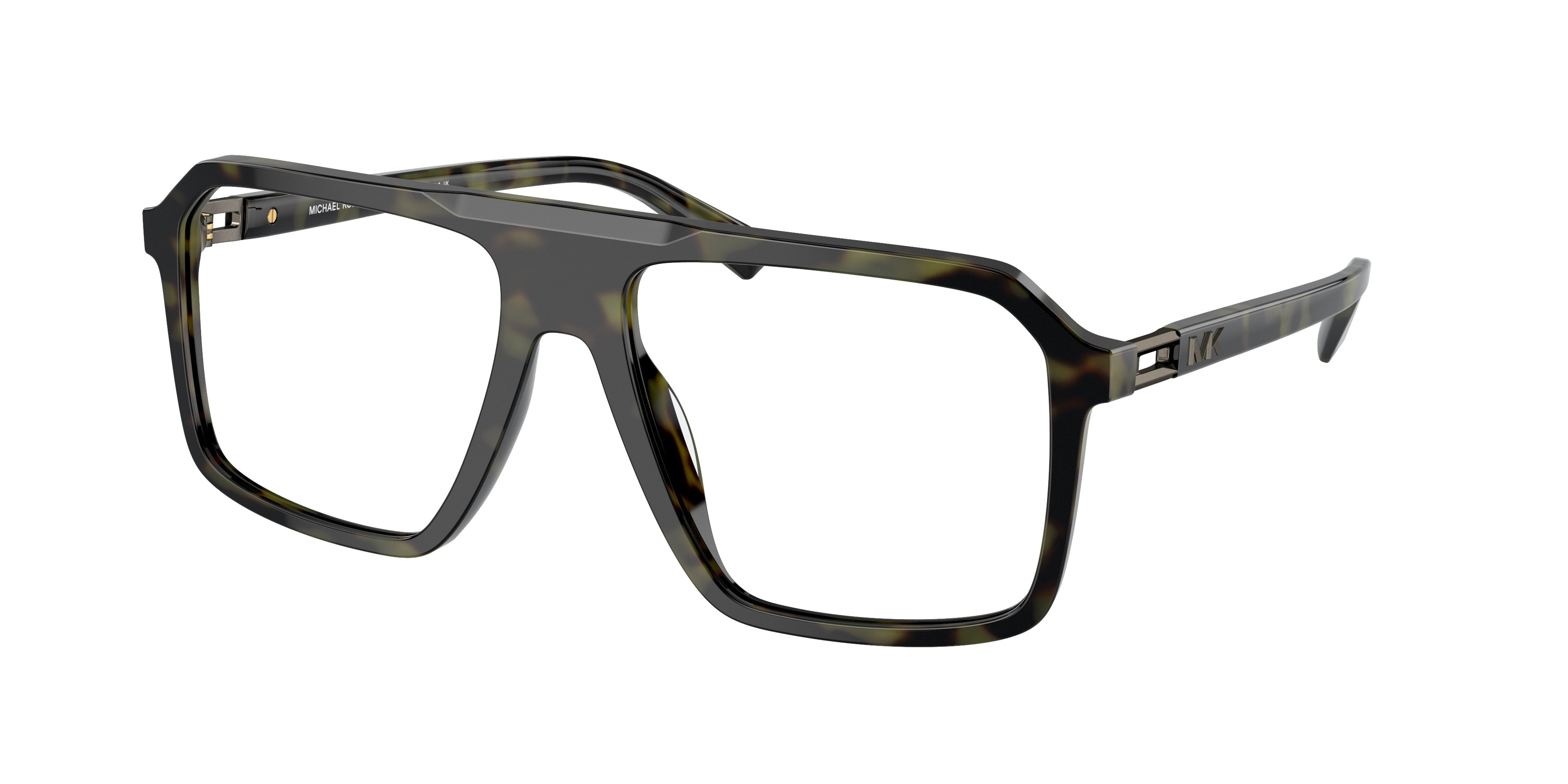 Michael Kors MONTREUX MK4123U Square Eyeglasses 3943-Olive Tortoise 57-145-17 - Color Map Green